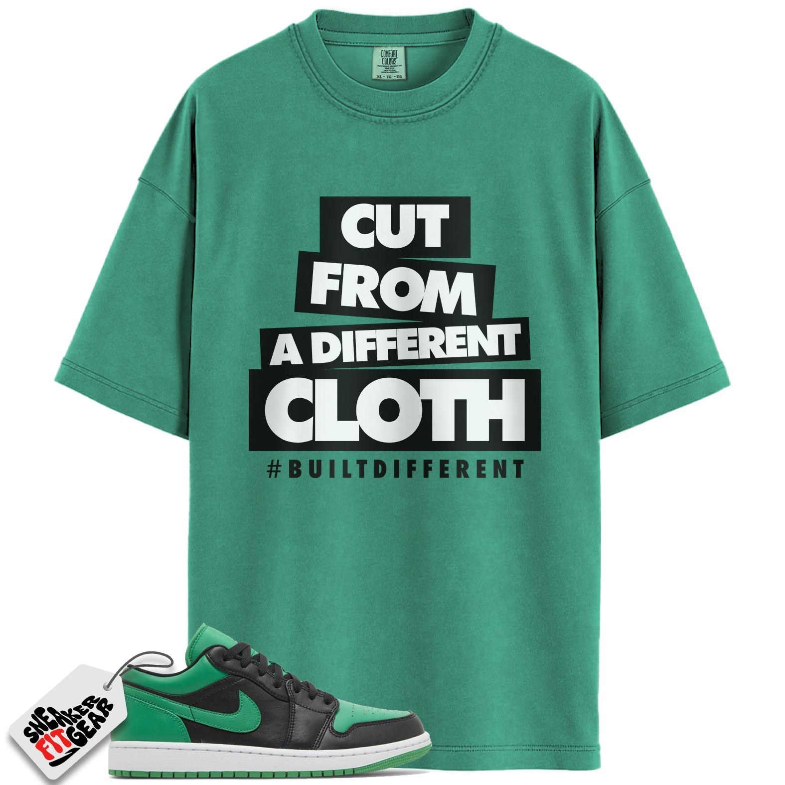 Jordan 1 Low Lucky Green Match Shirts, Cut From A Different Cloth To Match Jordan 1 Low Lucky Green Main image