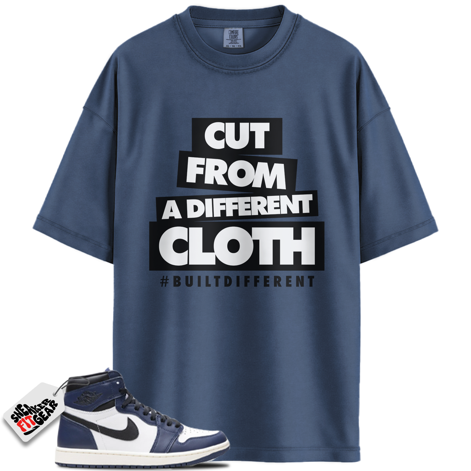 Jordan 1 High OG Midnight Navy Match Shirts, Cut From A Different Cloth To Match Jordan 1 High OG Midnight Navy