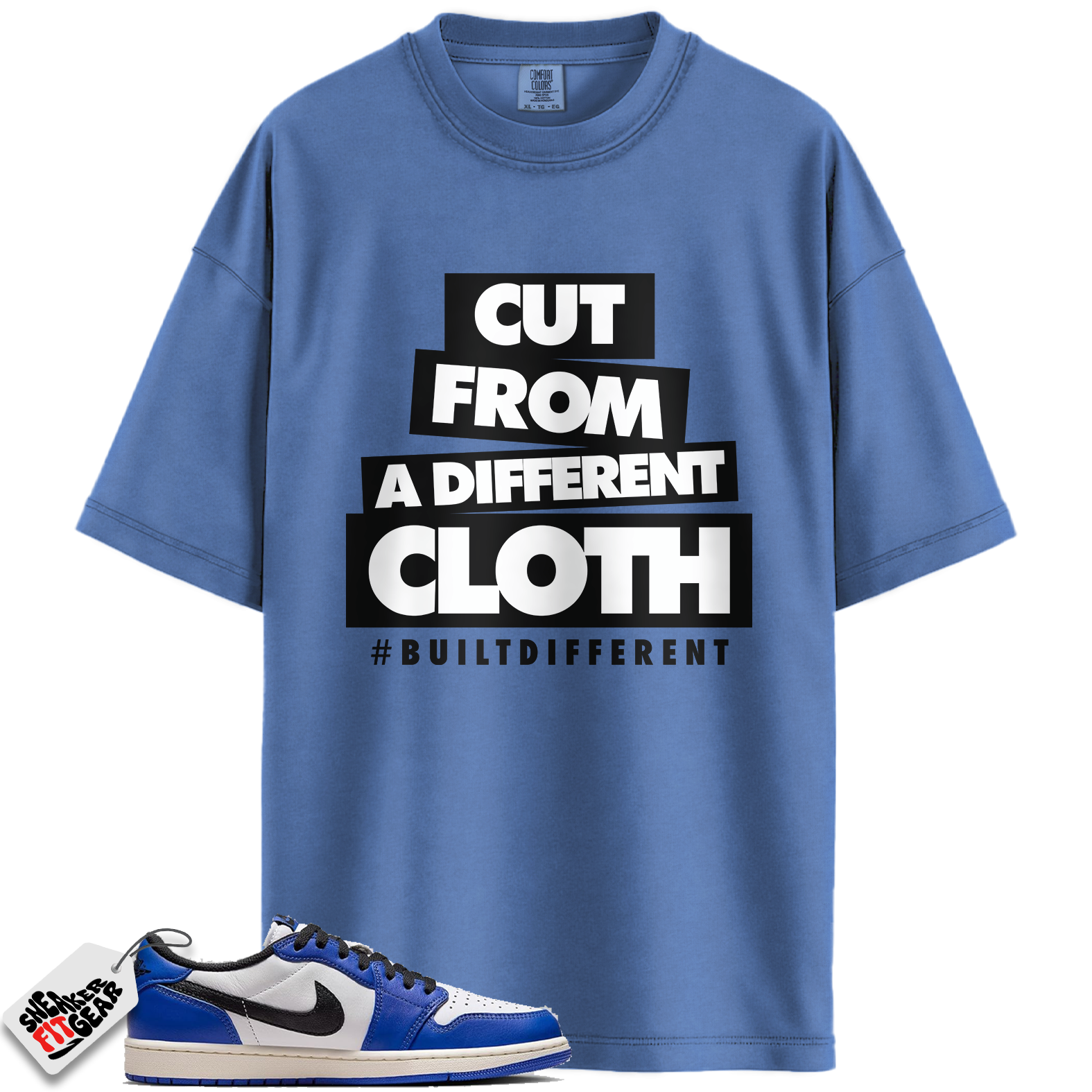 Jordan 1 Low Game Royal Style Match Shirts, Cut From A Different Cloth To Match Jordan 1 Low Game Royal Style