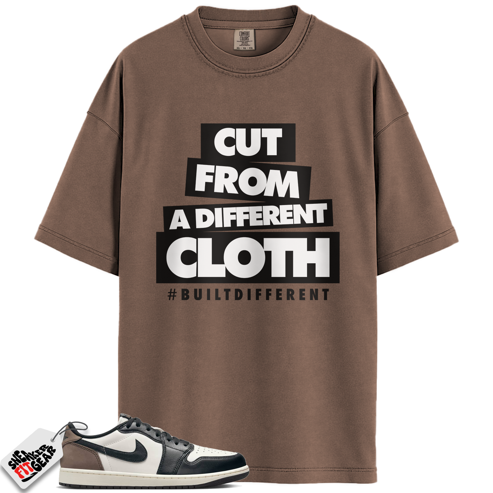 Jordan 1 Retro Low OG Mocha Match Shirts, Cut From A Different Cloth To Match Jordan 1 Retro Low OG Mocha