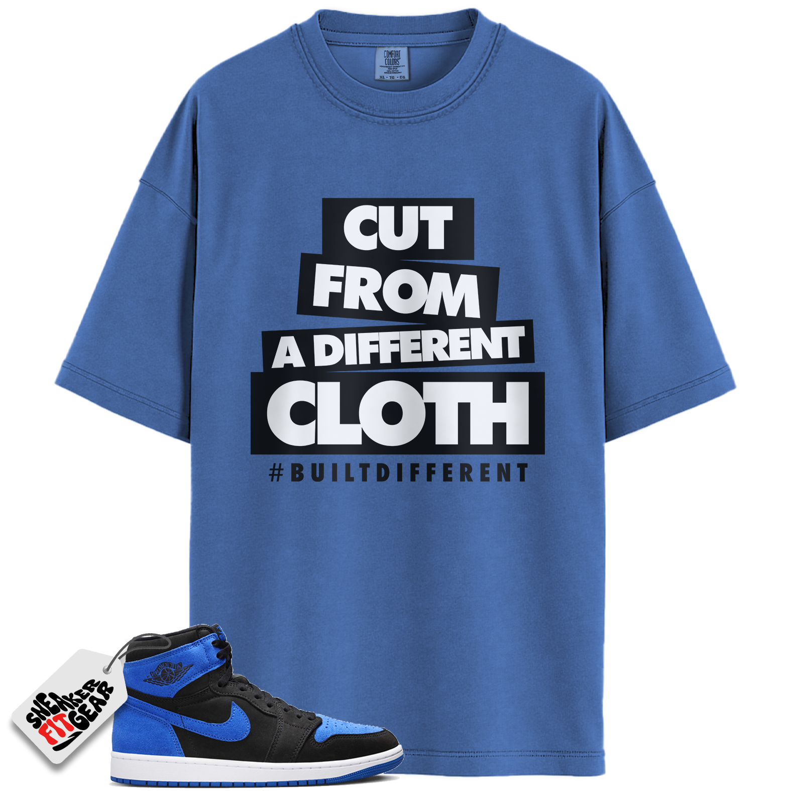 Jordan 1 Retro High OG Royal Reimagined Match Shirts, Cut From A Different Cloth To Match Jordan 1 Retro High OG Royal Reimagined Main image