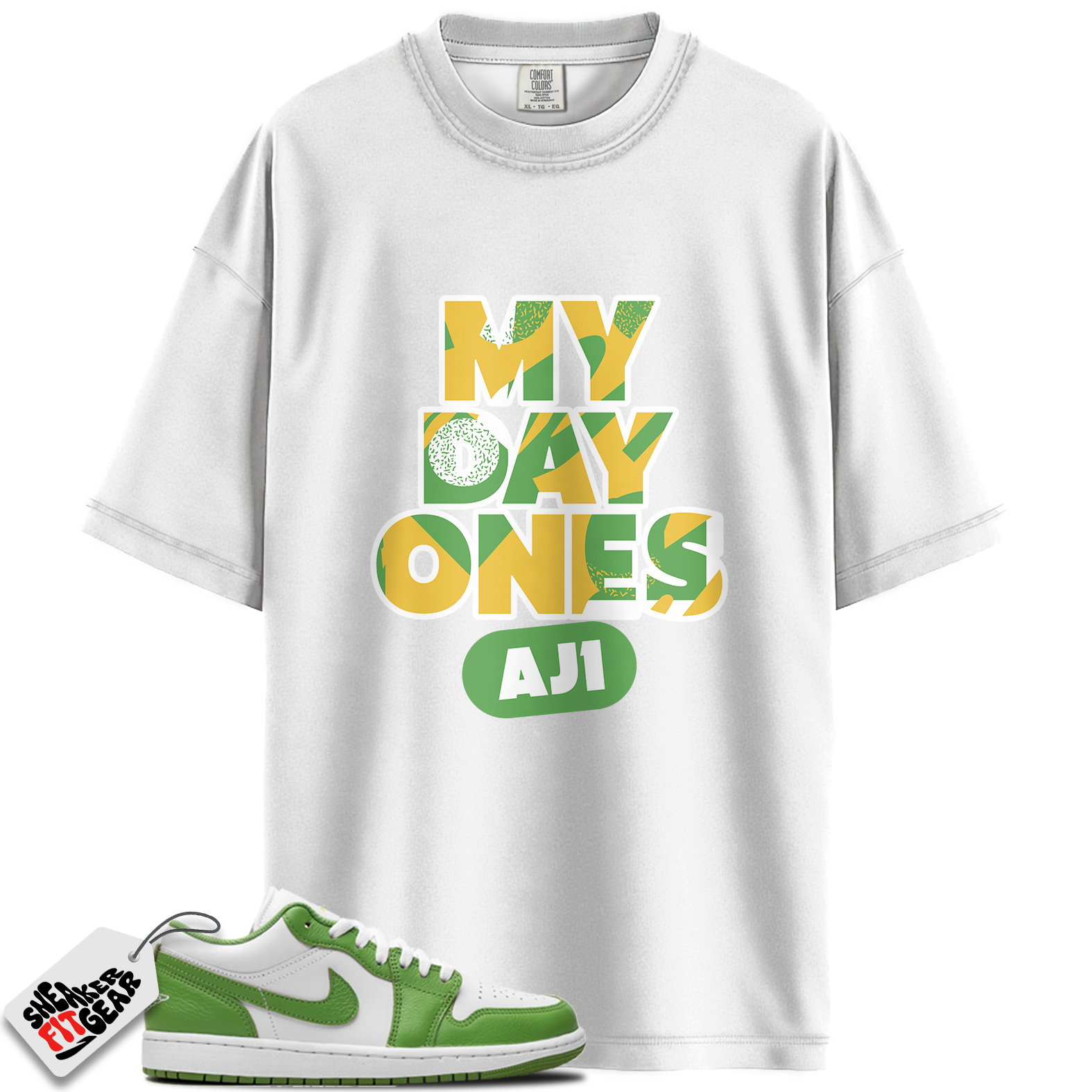 Jordan 1 Low SE Chlorophyll Match Shirts, My Day Ones Sneaker Shirt To Match Jordan 1 Low SE Chlorophyll