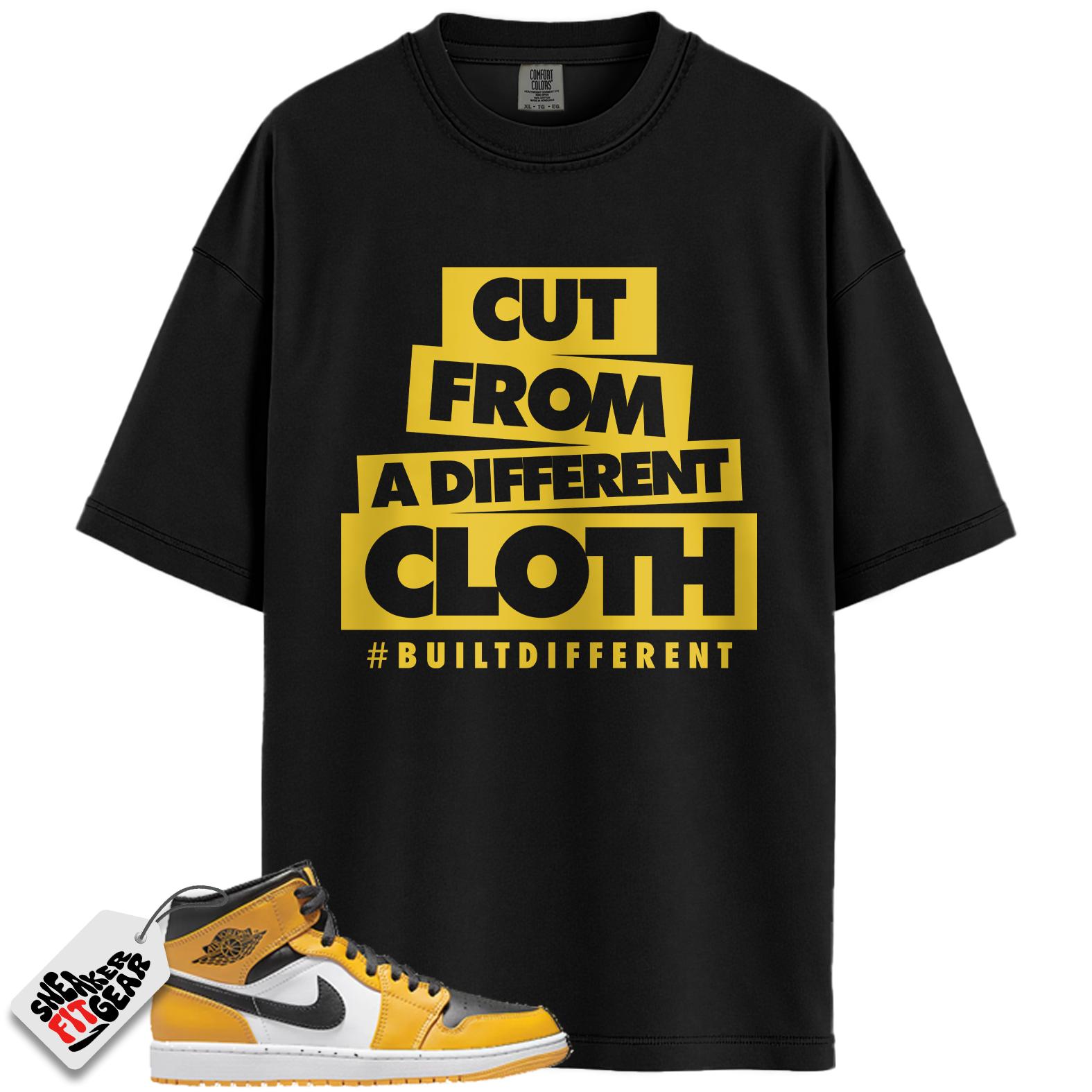 Jordan 1 Retro High OG Yellow Toe Taxi Match Shirts, Cut From A Different Cloth To Match  Jordan 1 Retro High OG Yellow Toe Taxi
