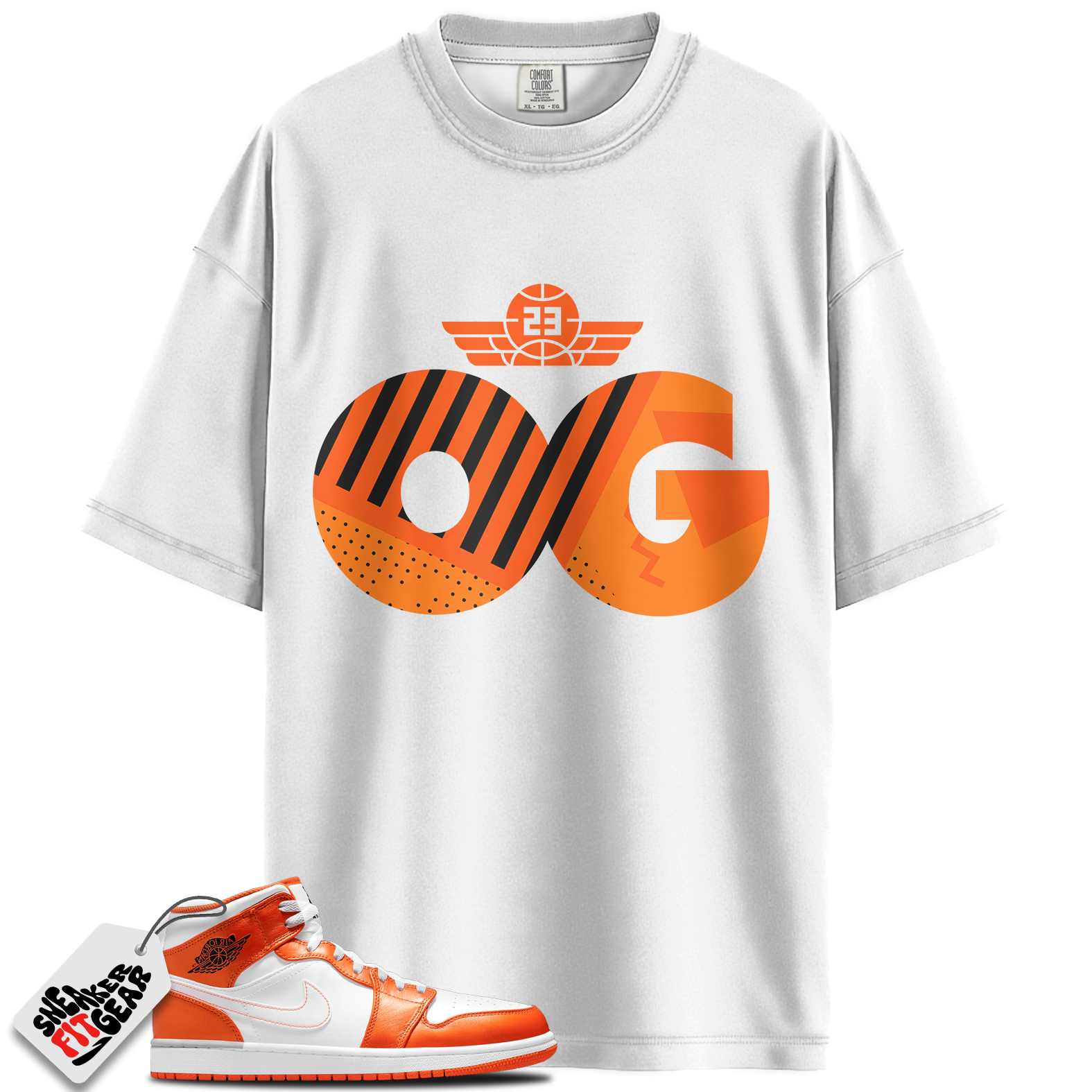 Jordan 1 Mid Electro Orange Match Shirts, OG Sneaker Shirt To Match Jordan 1 Mid Electro Orange