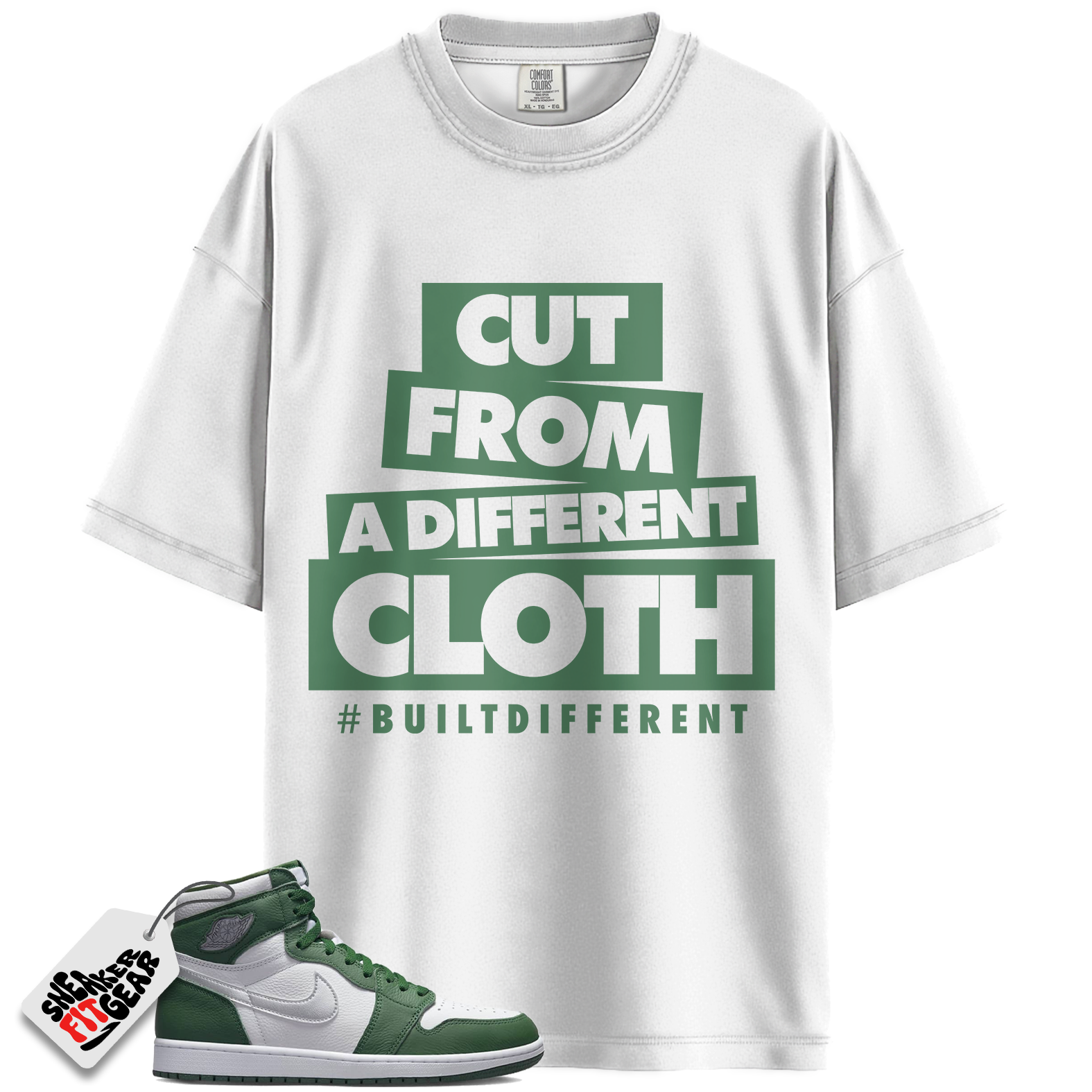 Jordan 1 Retro High OG Gorge Green Match Shirts, Cut From A Different Cloth To Match Jordan 1 Retro High OG Gorge Green Main image