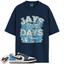 Jordan 1 Low OG Obsidian Match Shirts, Stacked Sneaker Shirt To Match Jordan 1 Low OG Obsidian