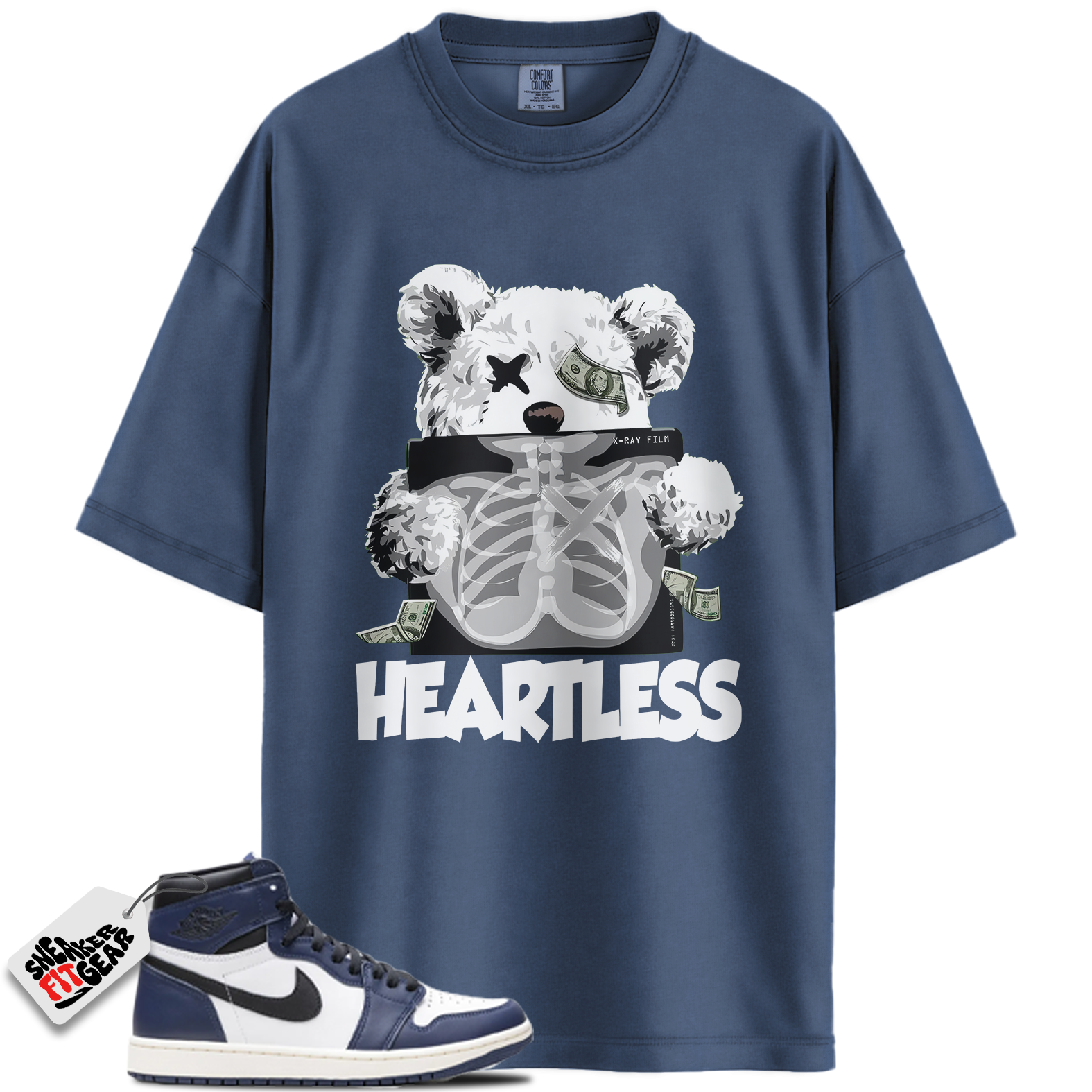 Jordan 1 High OG Midnight Navy Match Shirts, HEARTLESS Shirt To Match Jordan 1 High OG Midnight Navy Main image
