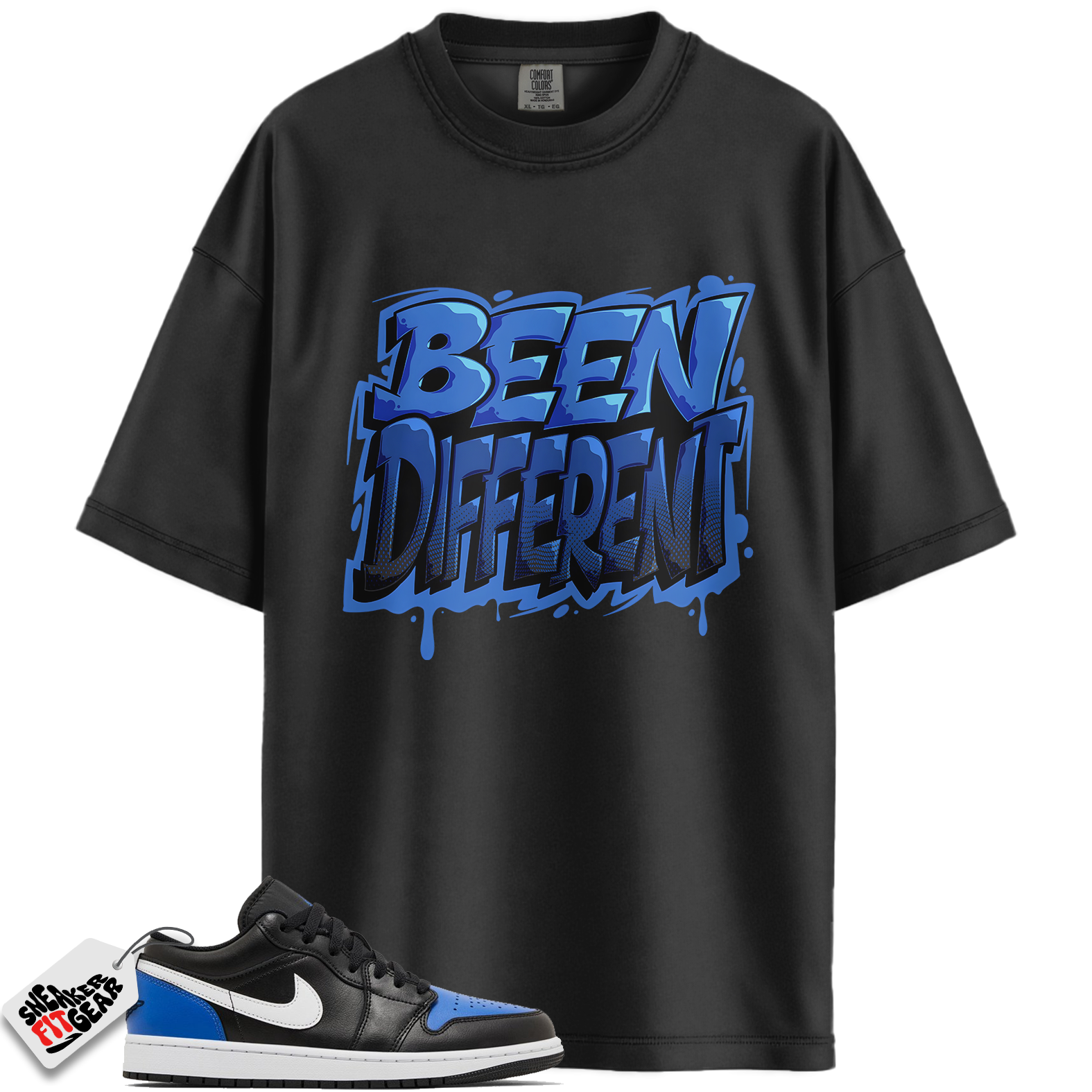 Jordan 1 Low Black Royal Toe Match Shirts, Become Different Shirt To Match Jordan 1 Low Black Royal Toe