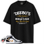 Jordan 1 Mid Patent Black White Gold Match Shirts, Deebo’s Bike Shop Shirt To Match Jordan 1 Mid Patent Black White Gold