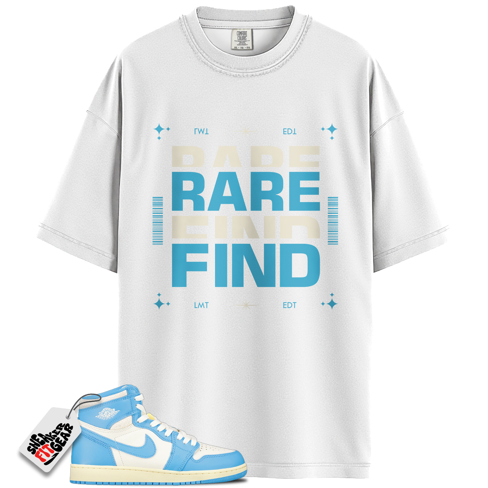 Jordan 1 Retro High OG UNC Reimagined Match Shirts, Rare Find Sneaker Shirt To Match Jordan 1 Retro High OG UNC Reimagined Main image