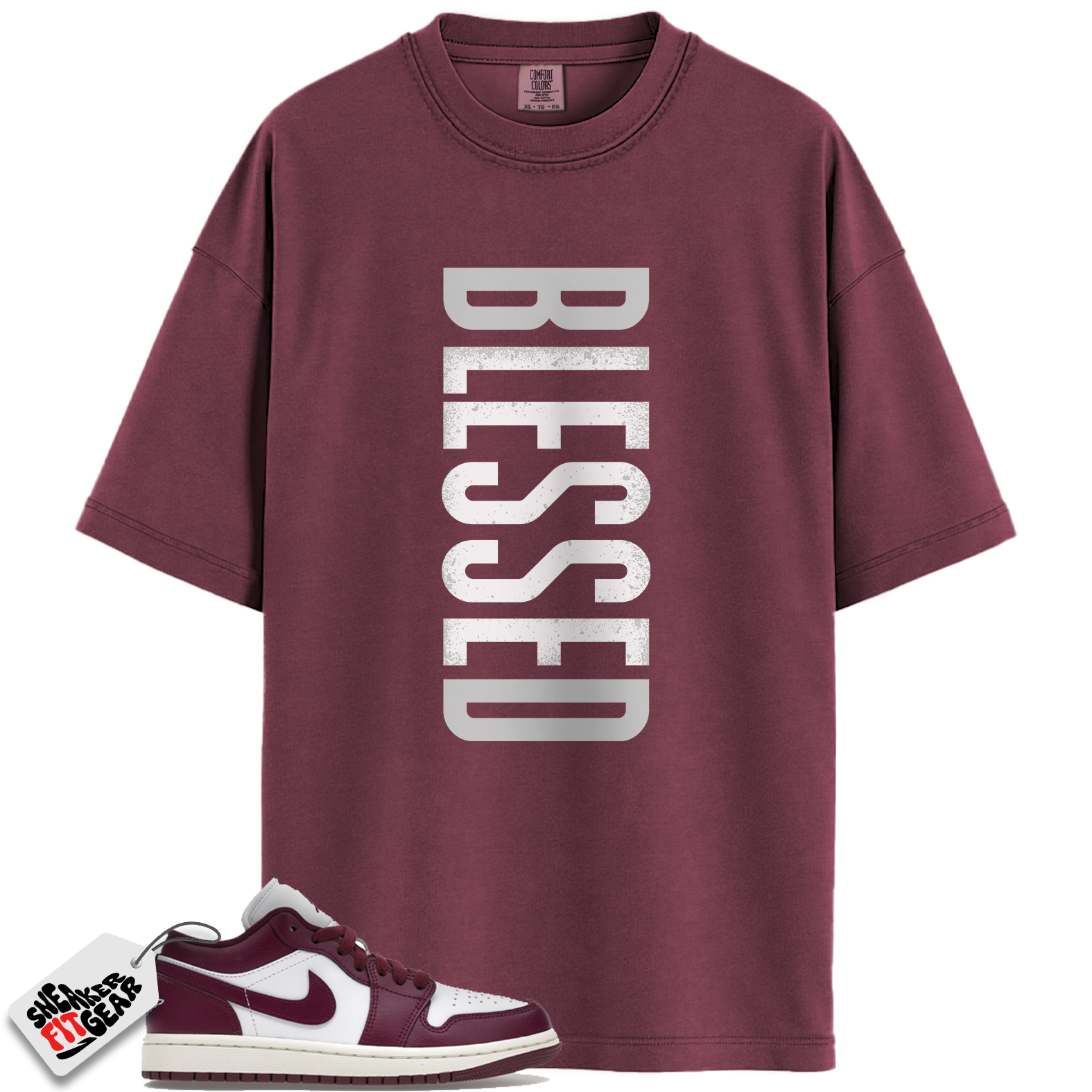 Jordan 1 Low Bordeaux Match Shirts, VERTBLS To Match Jordan 1 Low Bordeaux