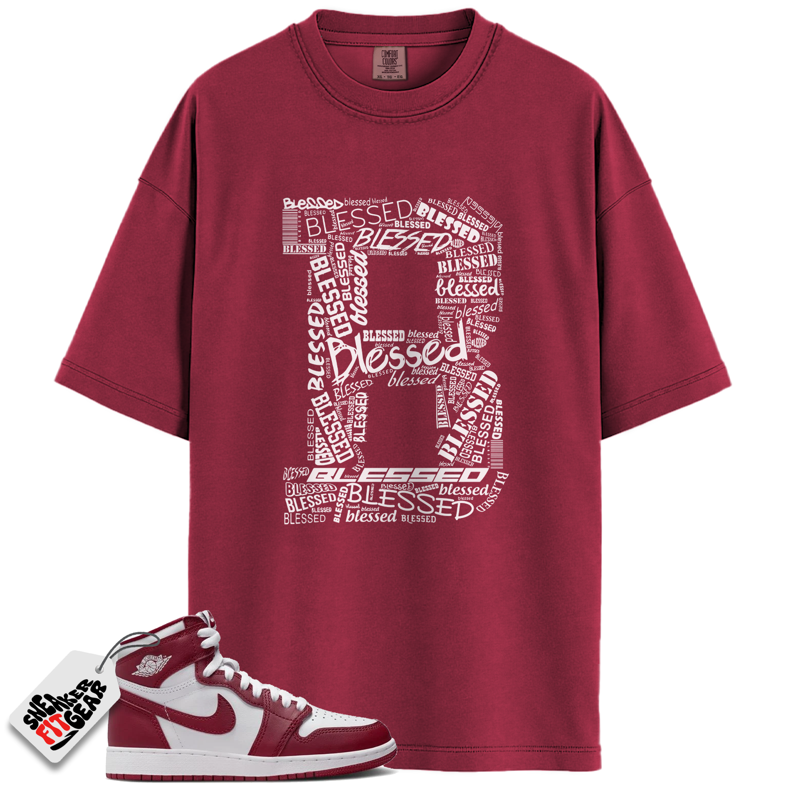 Jordan 1 Retro High OG Artisanal Team Red Match Shirts, Blessed B To Match Jordan 1 Retro High OG Artisanal Team Red