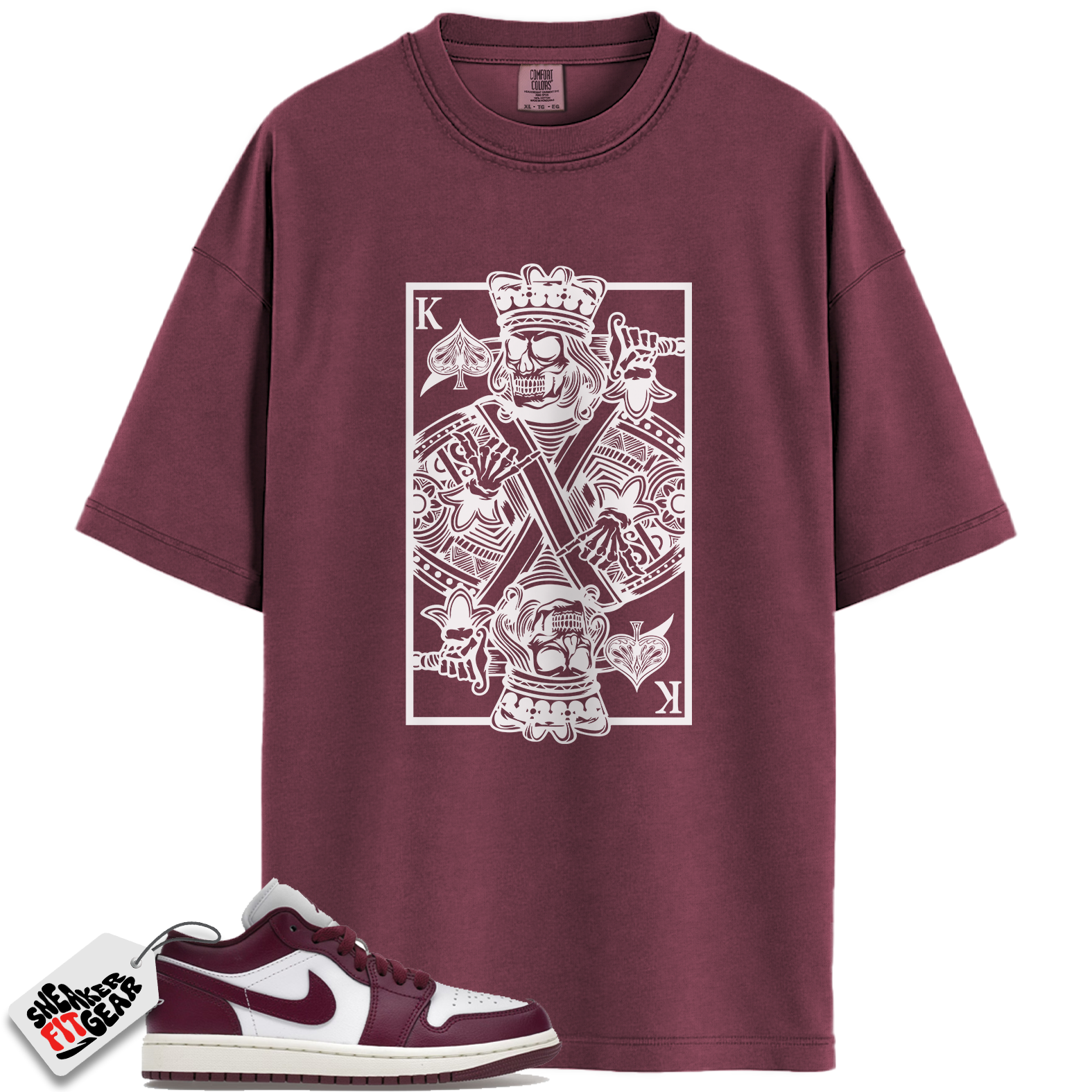 Jordan 1 Low Bordeaux Match Shirts, KC To Match Jordan 1 Low Bordeaux