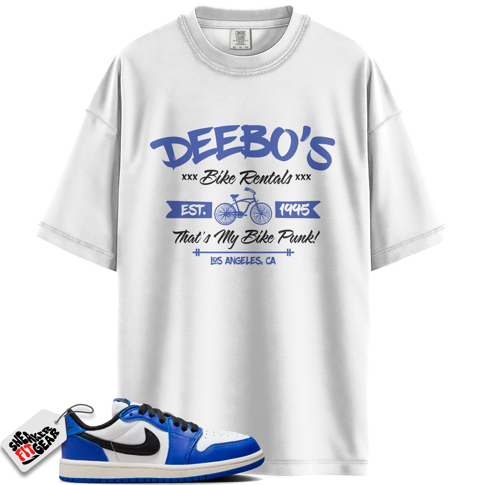 Jordan 1 Retro Low OG Game Royal Match Shirts, Deebo’s Bike Shop Shirt To Match Jordan 1 Retro Low OG Game Royal Main image