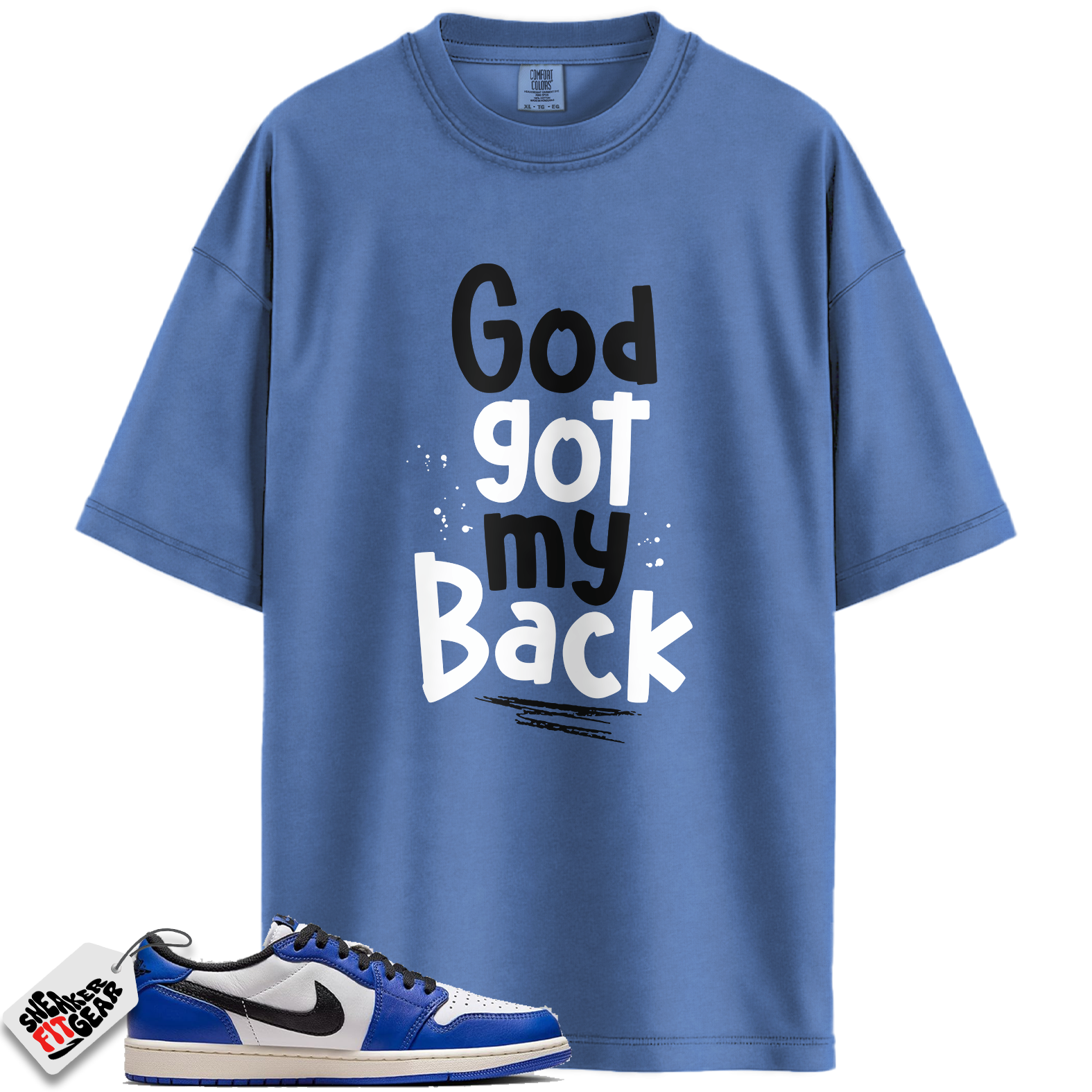 Jordan 1 Low Game Royal Style Match Shirts, God Got My Back To Match Jordan 1 Low Game Royal Style