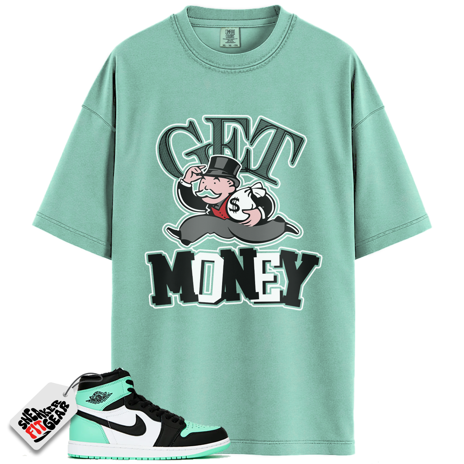Jordan 1 Retro High OG Green Glow Match Shirts, Get Money To Match  Jordan 1 Retro High OG Green Glow Main image