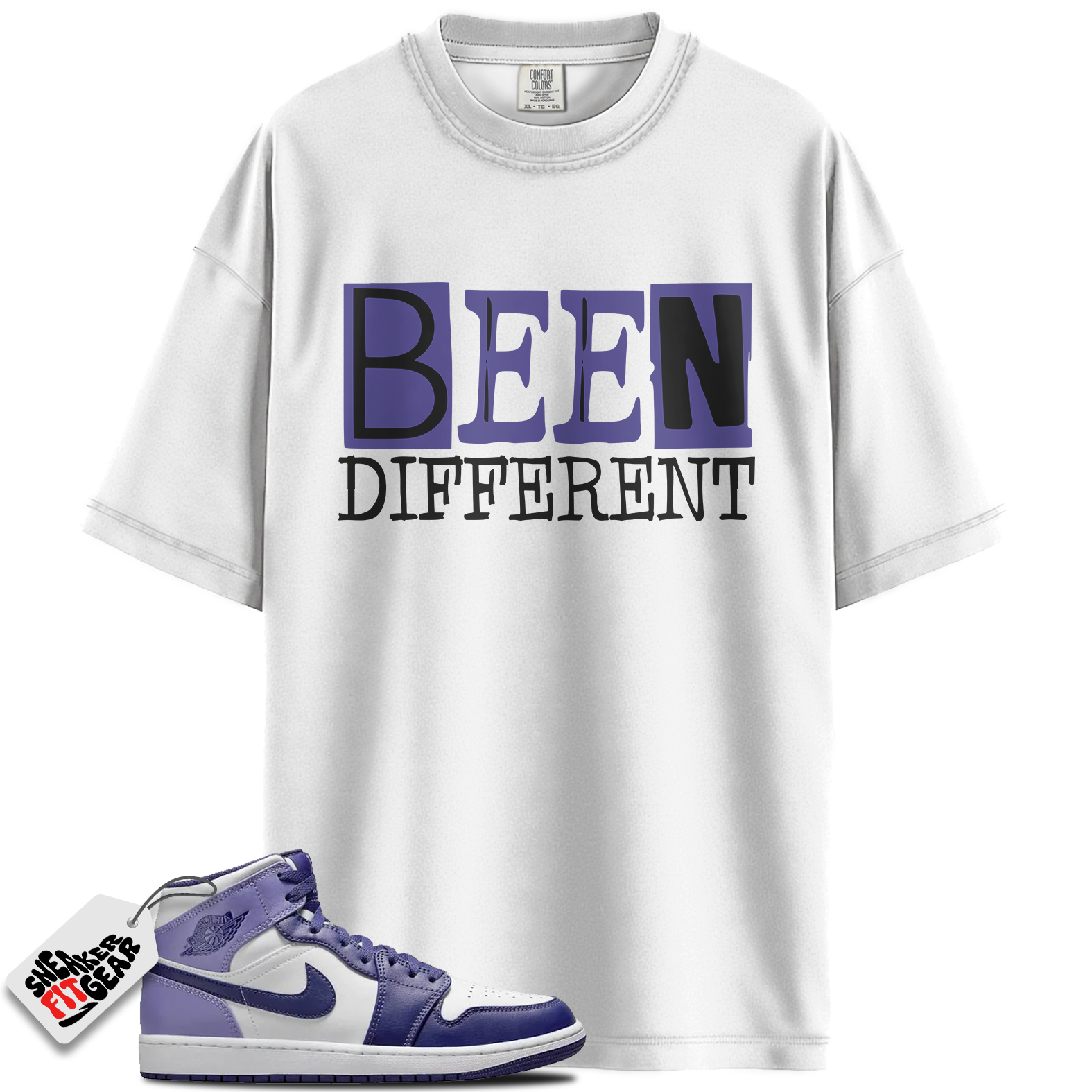Jordan 1 Mid Sky J Light Purple Blueberry White Match Shirts, Been Different To Match Jordan 1 Mid Sky J Light Purple Blueberry White
