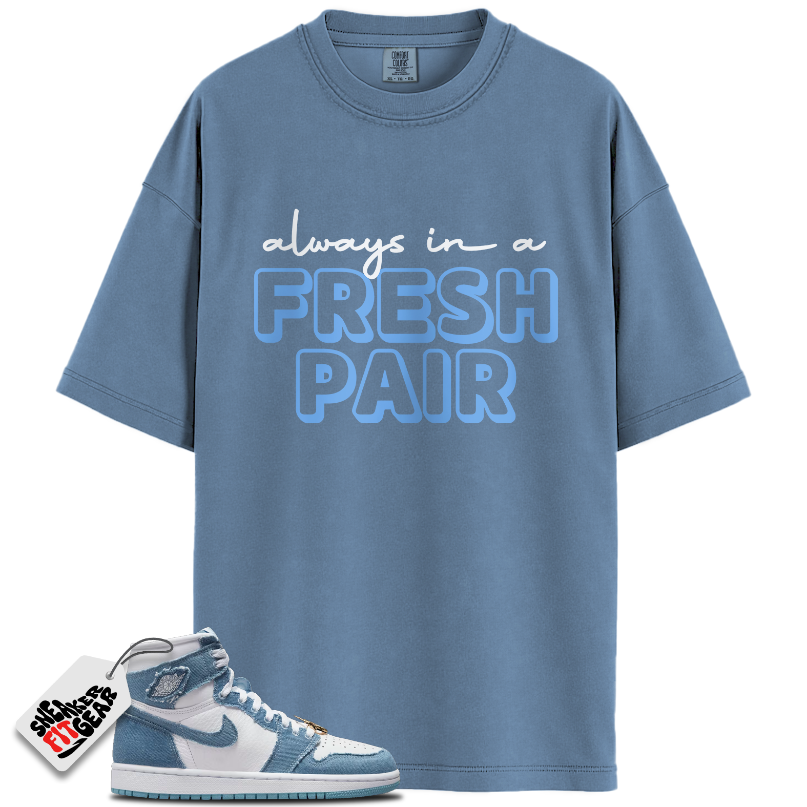 Women's 1s High OG Denim Match Shirts, Always In A Fresh Pair Shirt To Match Women's 1s High OG Denim Main image