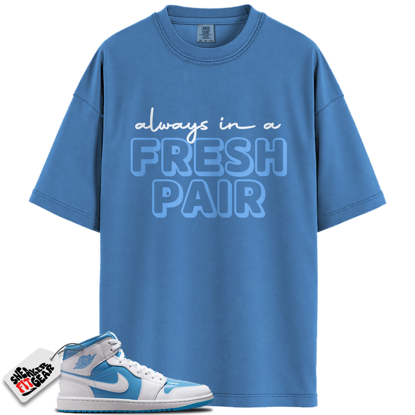 Jordan 1 Mid Legend Blue Match Shirts, Always In A Fresh Pair Shirt To Match Jordan 1 Mid Legend Blue