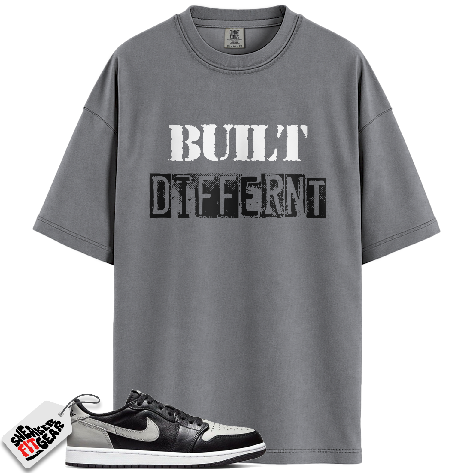 Jordan 1 Retro Low OG Shadow (2024) Match Shirts, Built Different Shirt To Match  Jordan 1 Retro Low OG Shadow (2024)
