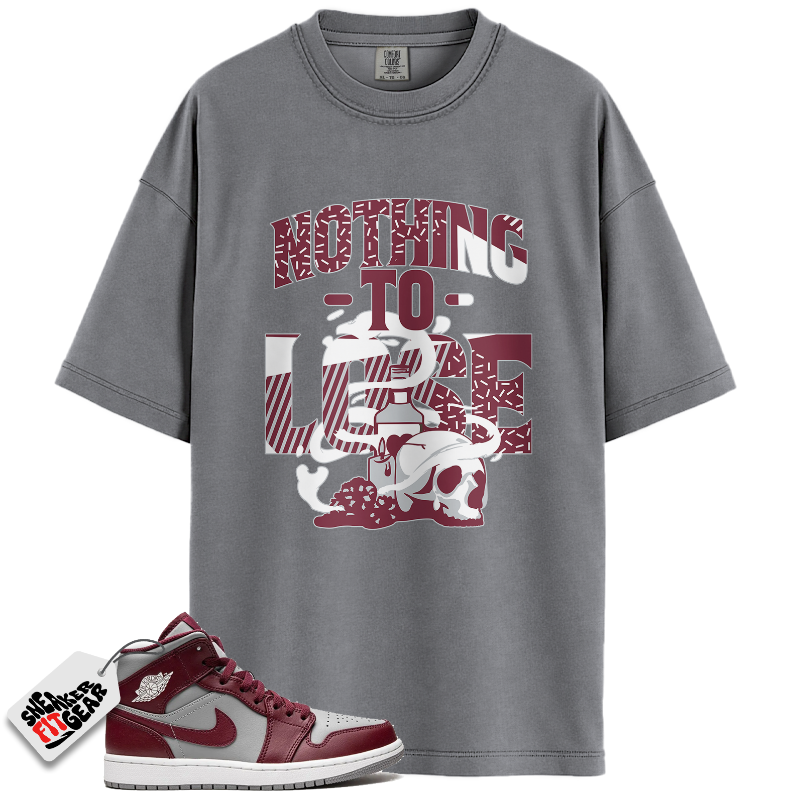 Jordan 1 Mid Cherrywood Red Match Shirts, Nothing to Lose Shirt To Match Jordan 1 Mid Cherrywood Red