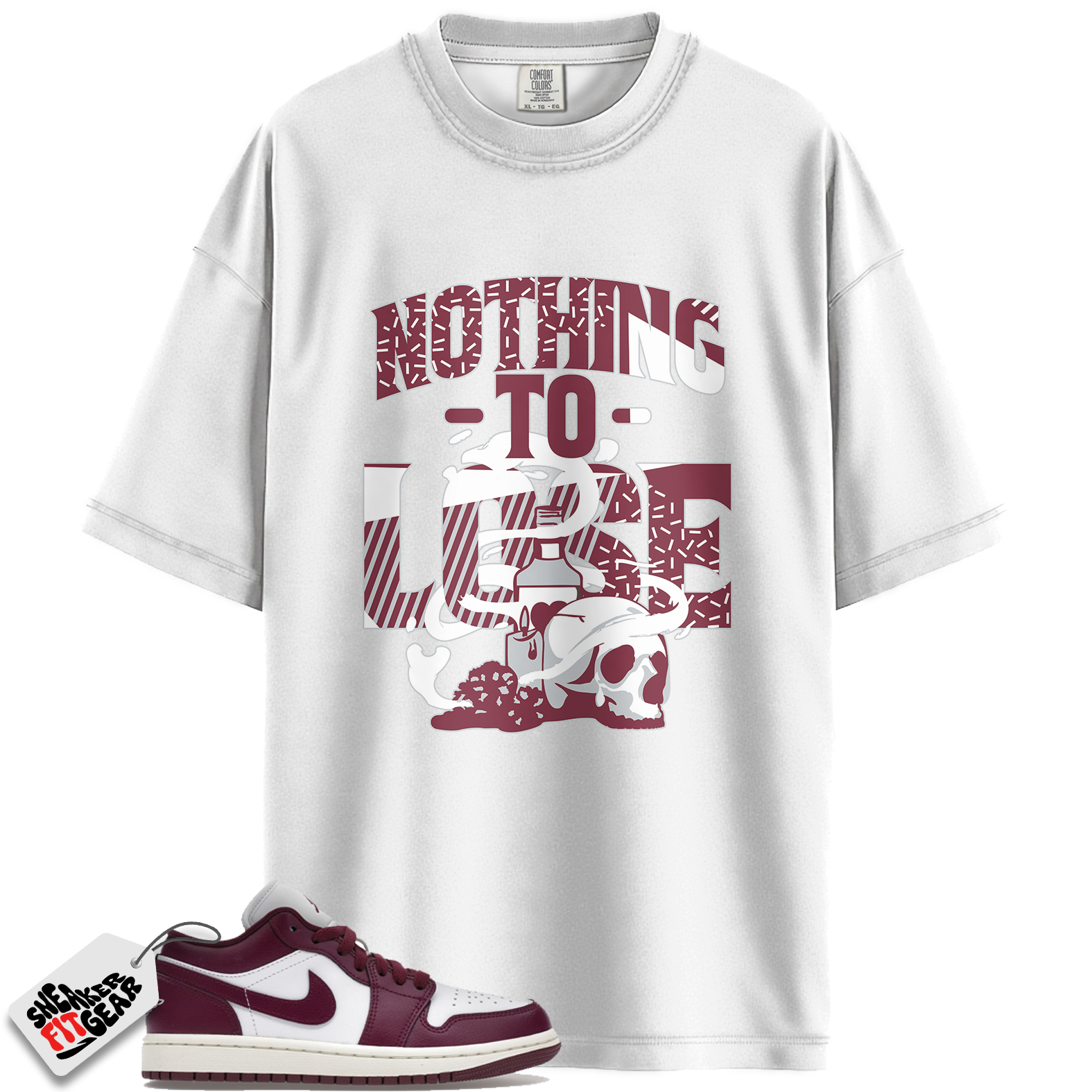 Jordan 1 Low Bordeaux Match Shirts, Nothing to Lose Shirt To Match Jordan 1 Low Bordeaux Main image