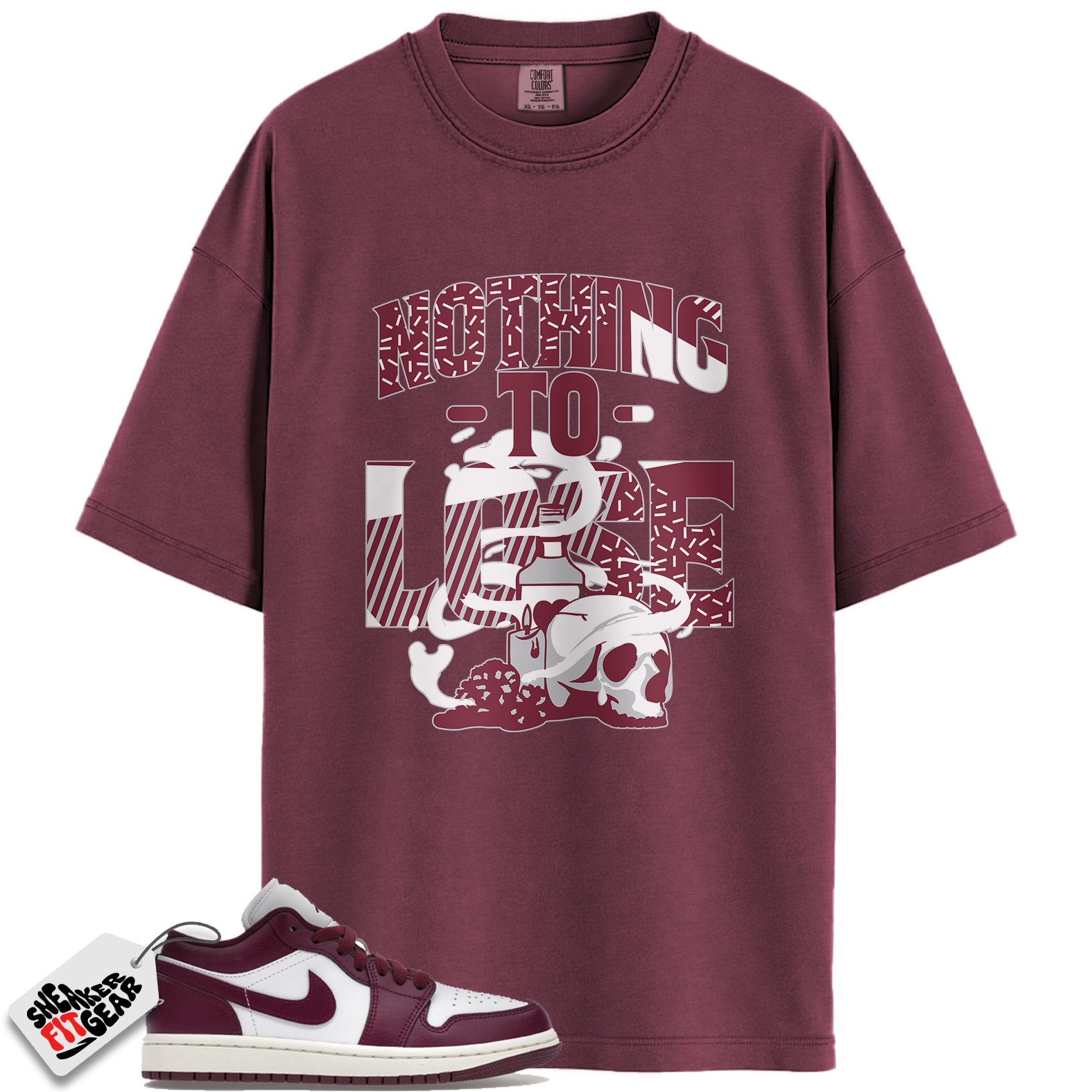 Jordan 1 Low Bordeaux Match Shirts, Nothing to Lose Shirt To Match Jordan 1 Low Bordeaux