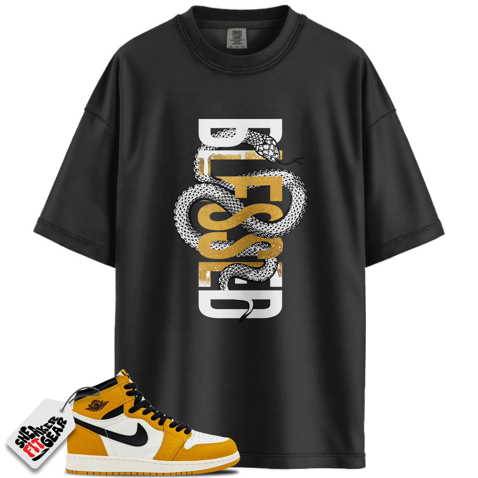 Jordan 1 Retro High OG Yellow Ochre Match Shirts, SNAKEBLS To Match Jordan 1 Retro High OG Yellow Ochre