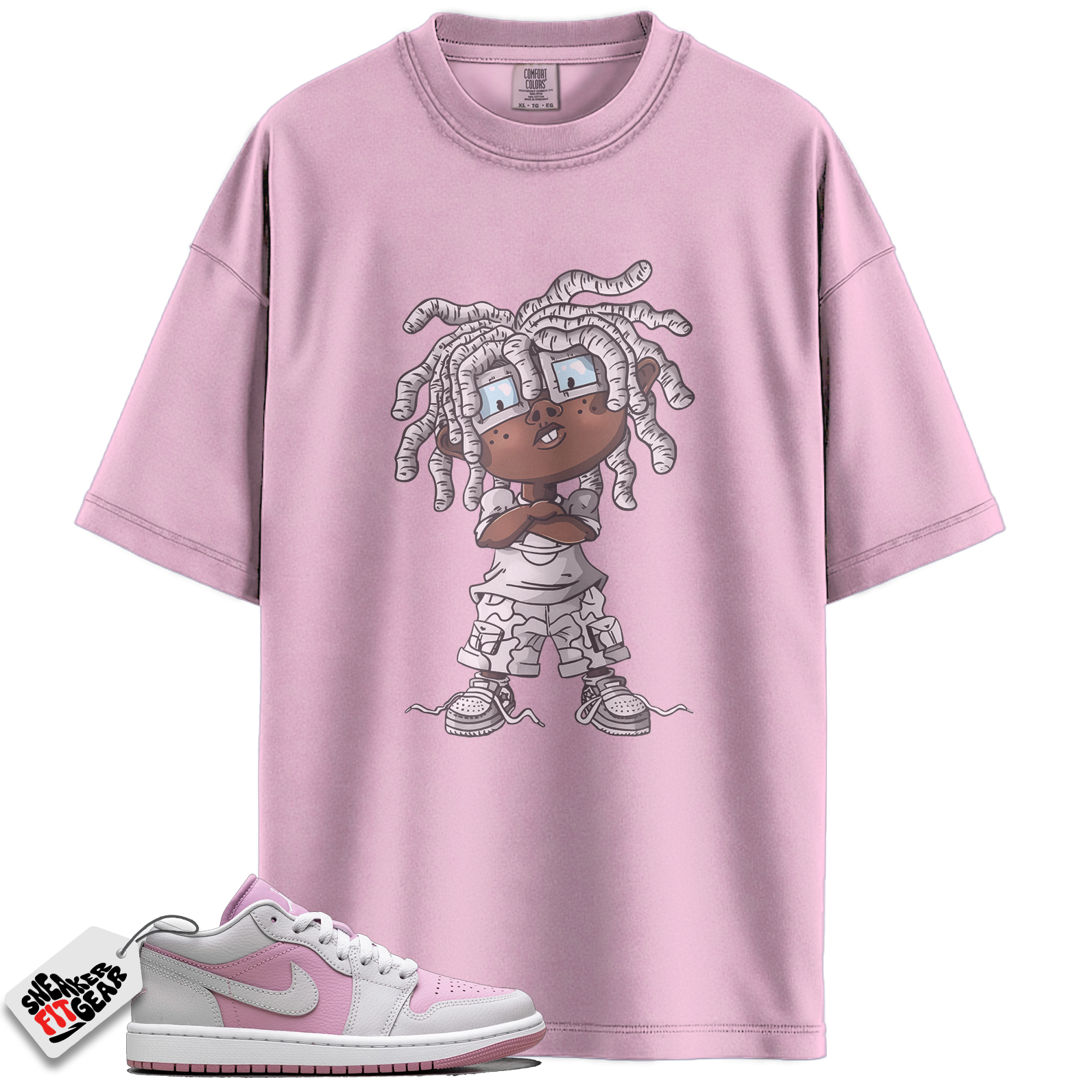 Women's Jordan 1 Low Orchid Neutral Grey Match Shirts, CHONGO To Match Women's Jordan 1 Low Orchid Neutral Grey