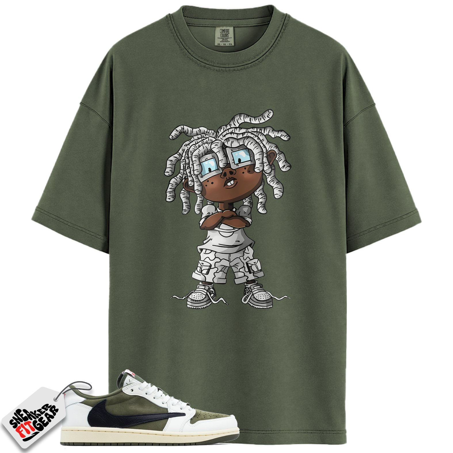 Jordan 1 Retro Low OG SP Travis Scott Medium Olive Match Shirts, CHONGO To Match Jordan 1 Retro Low OG SP Travis Scott Medium Olive Main image