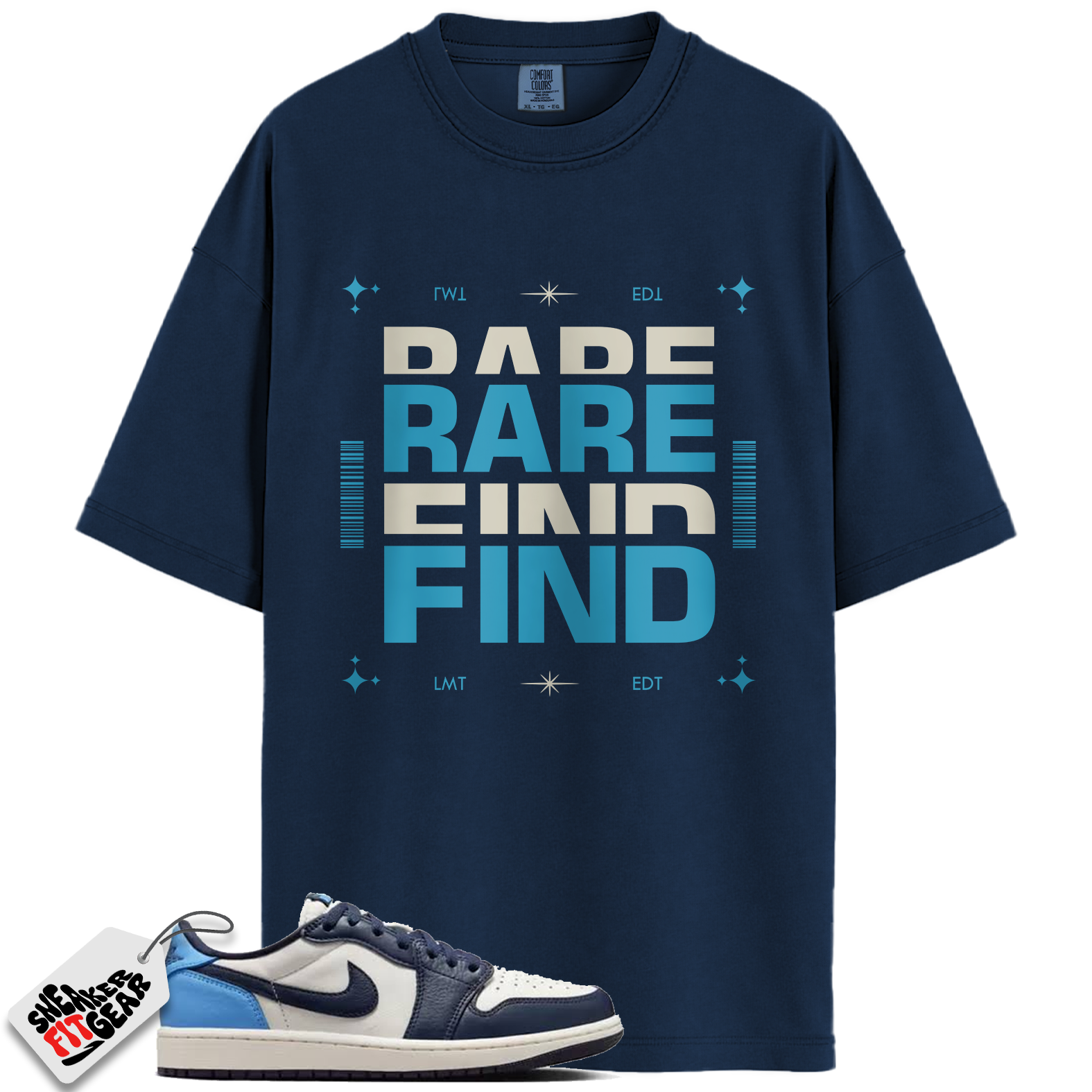 Jordan 1 Low OG Obsidian Match Shirts, Rare Find Sneaker Shirt To Match Jordan 1 Low OG Obsidian