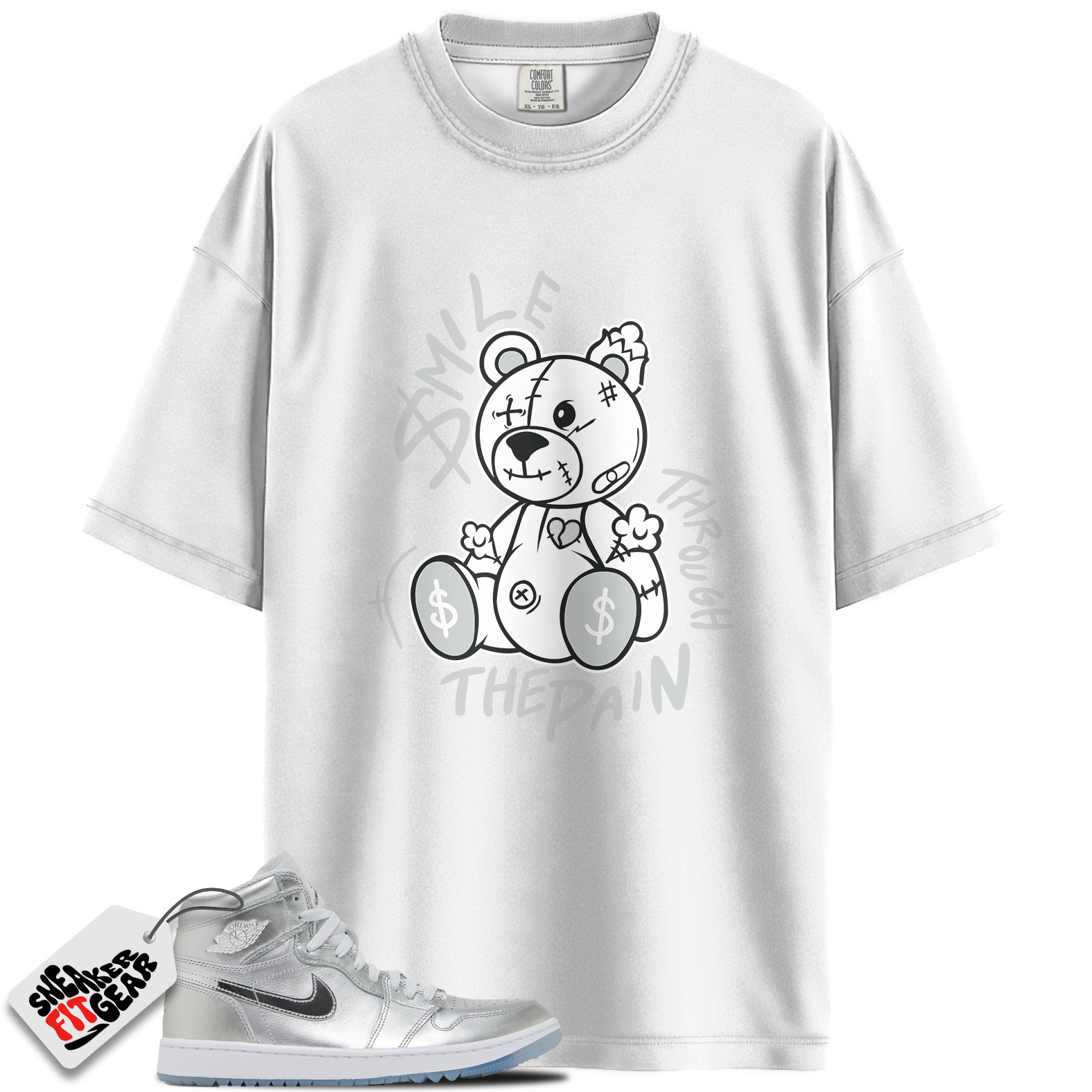Jordan 1 High Golf Gift Giving Pack Match Shirts, Smile Through The Pain To Match Jordan 1 High Golf Gift Giving Pack