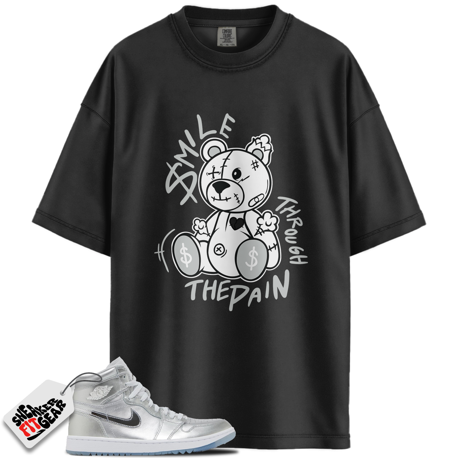 Jordan 1 High Golf Gift Giving Pack Match Shirts, Smile Through The Pain To Match Jordan 1 High Golf Gift Giving Pack