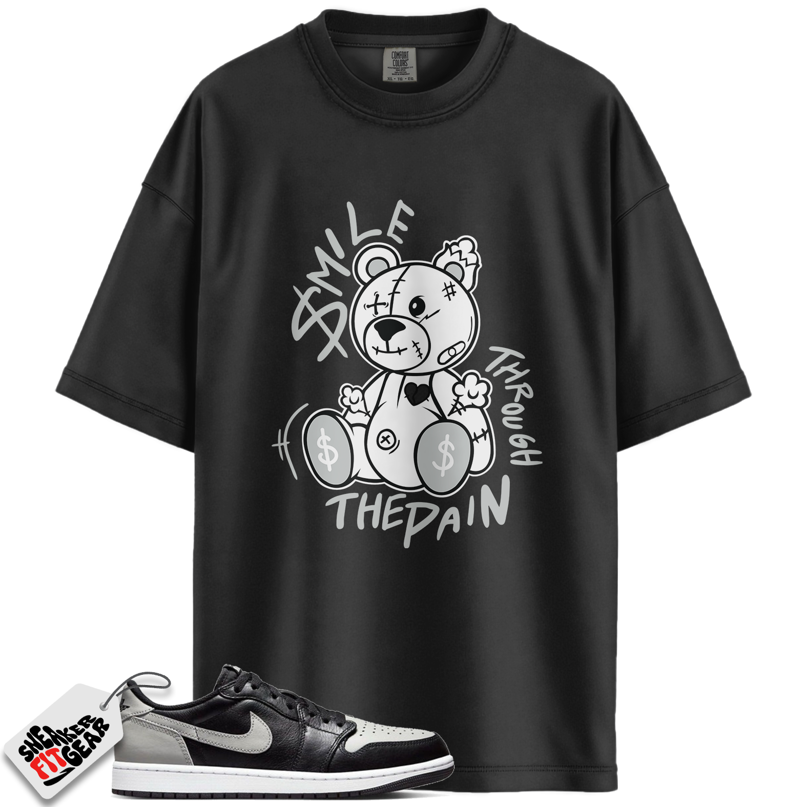 Jordan 1 Retro Low OG Shadow (2024) Match Shirts, Smile Through The Pain To Match  Jordan 1 Retro Low OG Shadow (2024)