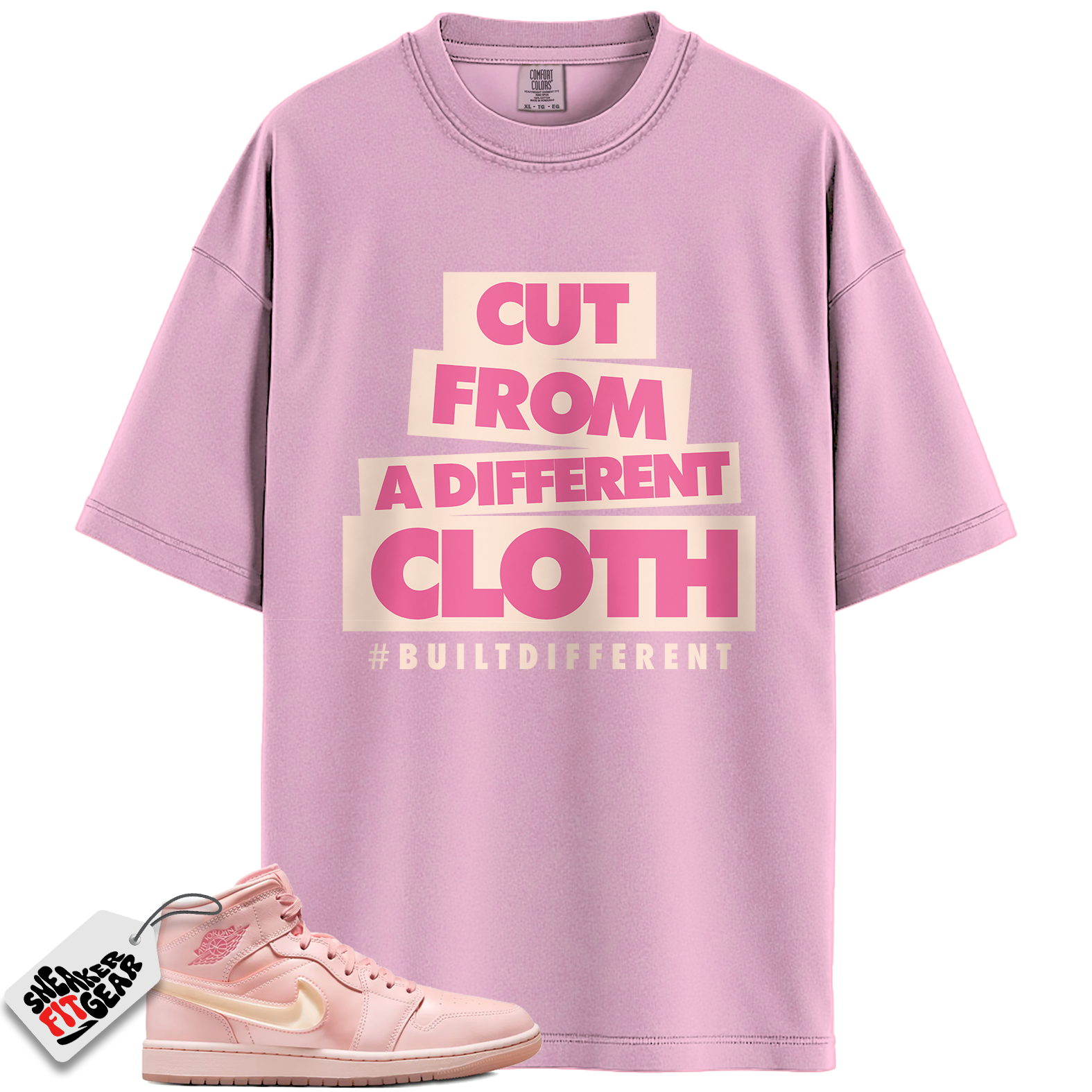 Women's Jordan 1 Mid Patent Valentine's Day Match Shirts, Cut From A Different Cloth To Match Women's Jordan 1 Mid Patent Valentine's Day