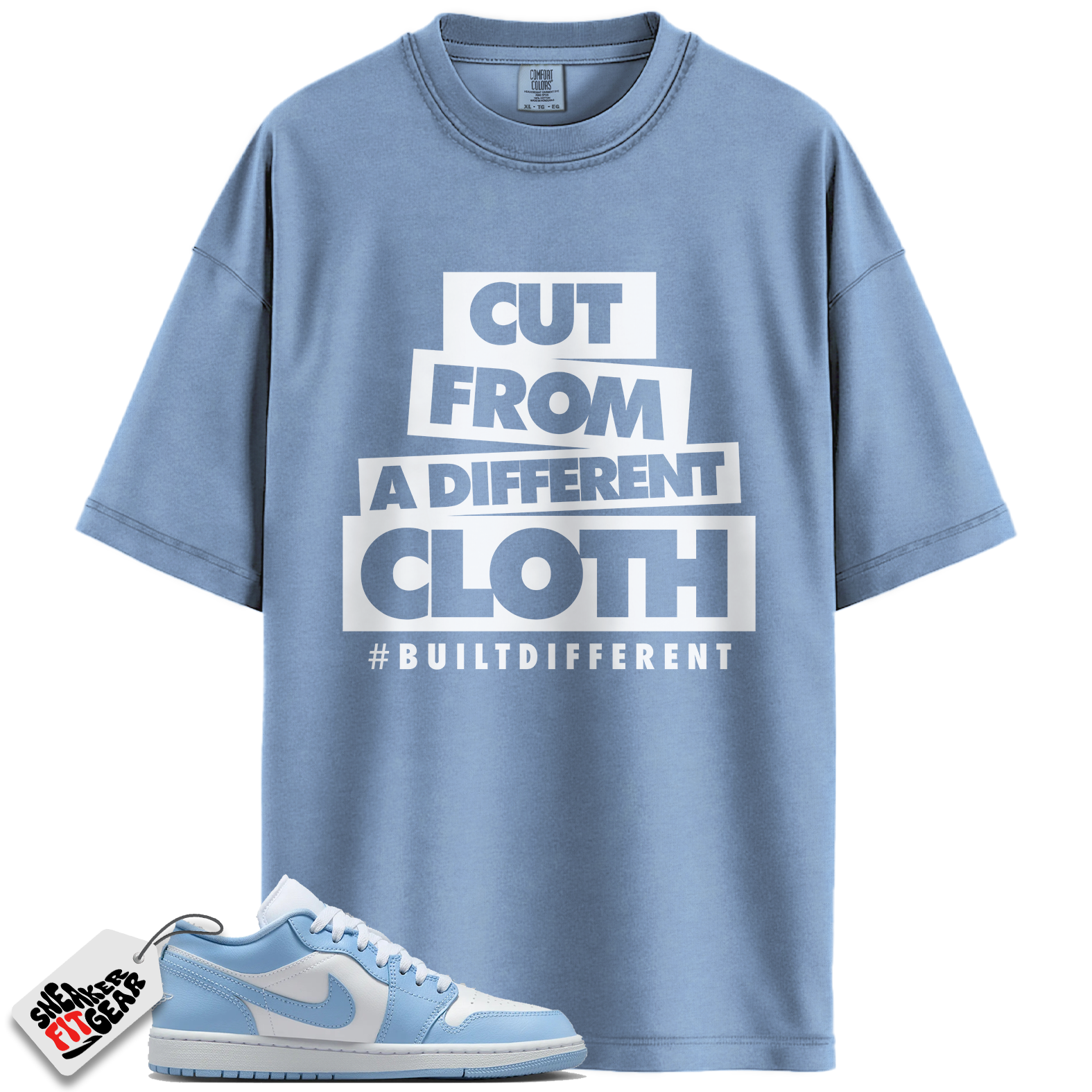 Jordan 1 Low White Aluminum Match Shirts, Cut From A Different Cloth To Match Jordan 1 Low White Aluminum