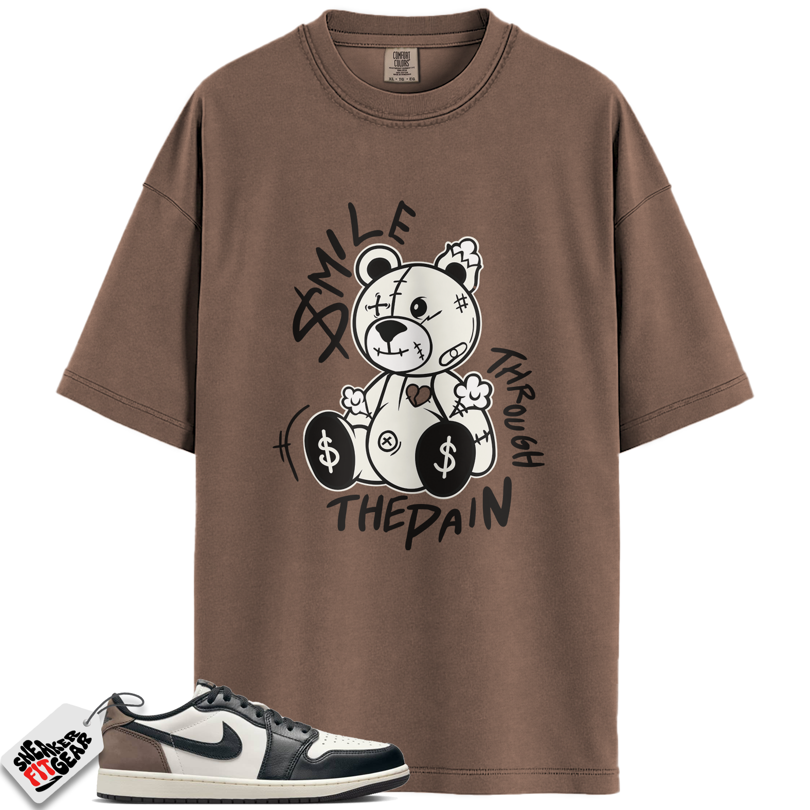 Jordan 1 Retro Low OG Mocha Match Shirts, Smile Through The Pain To Match Jordan 1 Retro Low OG Mocha