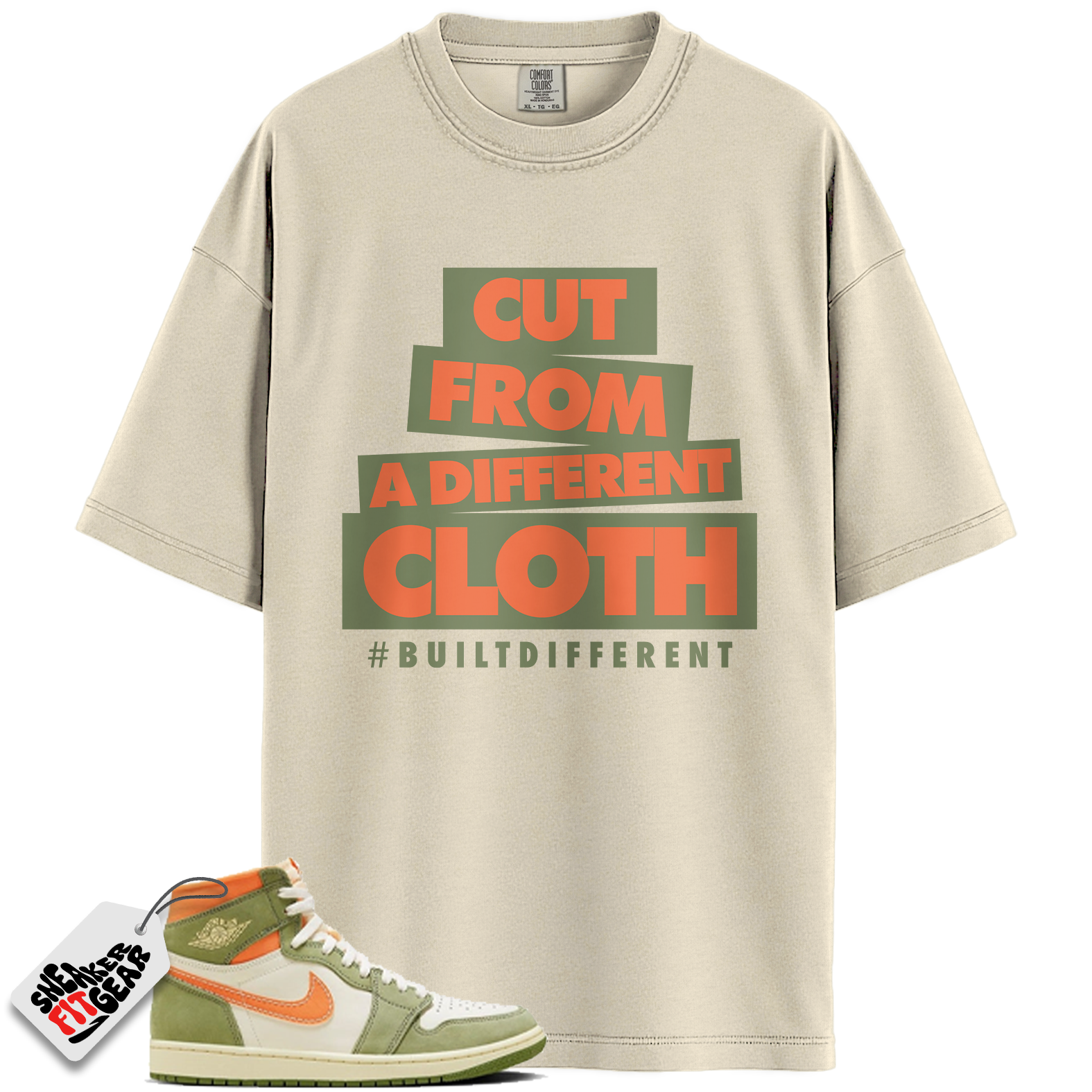 Jordan 1 High OG Craft Celadon Match Shirts, Cut From A Different Cloth To Match Jordan 1 High OG Craft Celadon