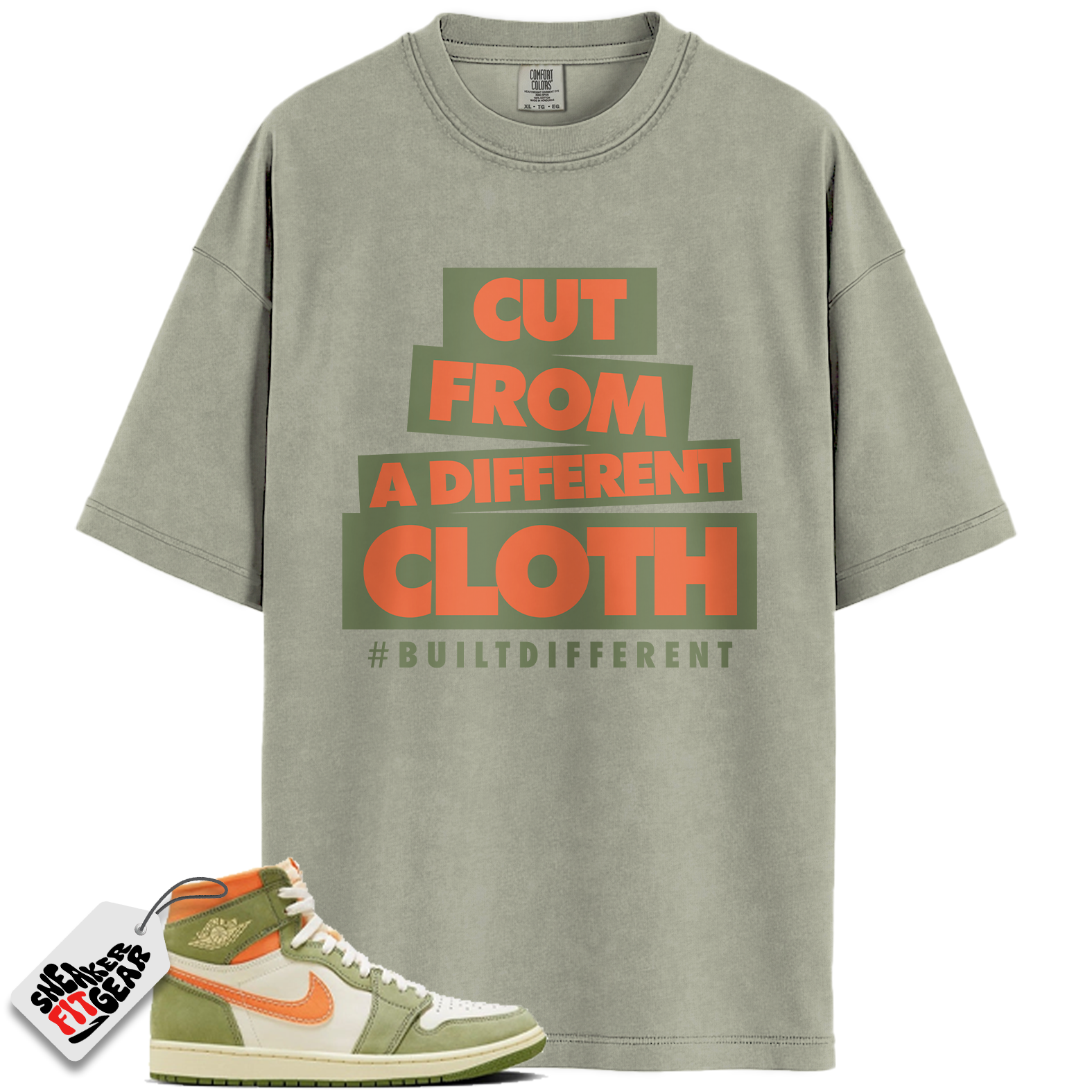 Jordan 1 High OG Craft Celadon Match Shirts, Cut From A Different Cloth To Match Jordan 1 High OG Craft Celadon