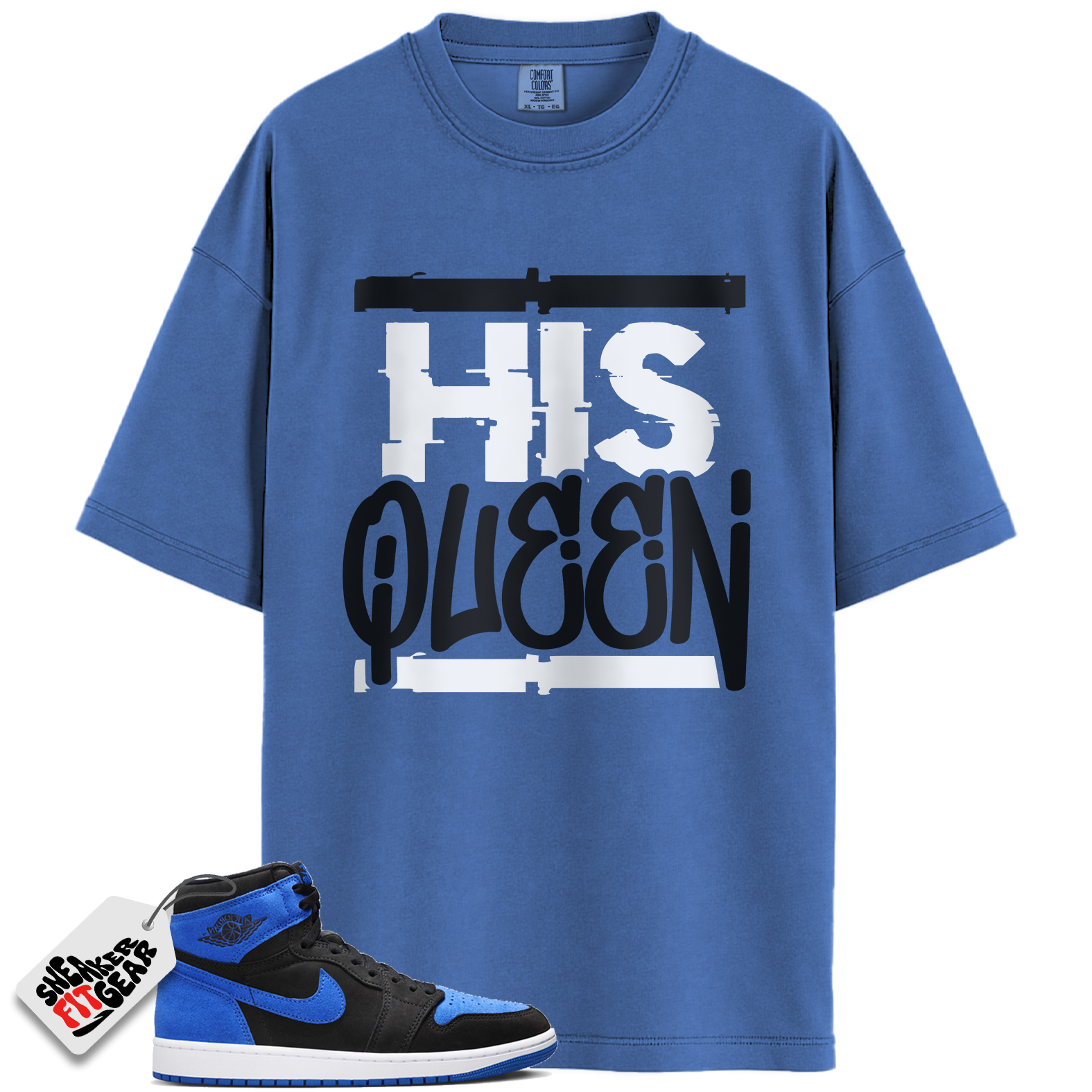 Jordan 1 Retro High OG Royal Reimagined Match Shirts, His Queen To Match Jordan 1 Retro High OG Royal Reimagined Main image