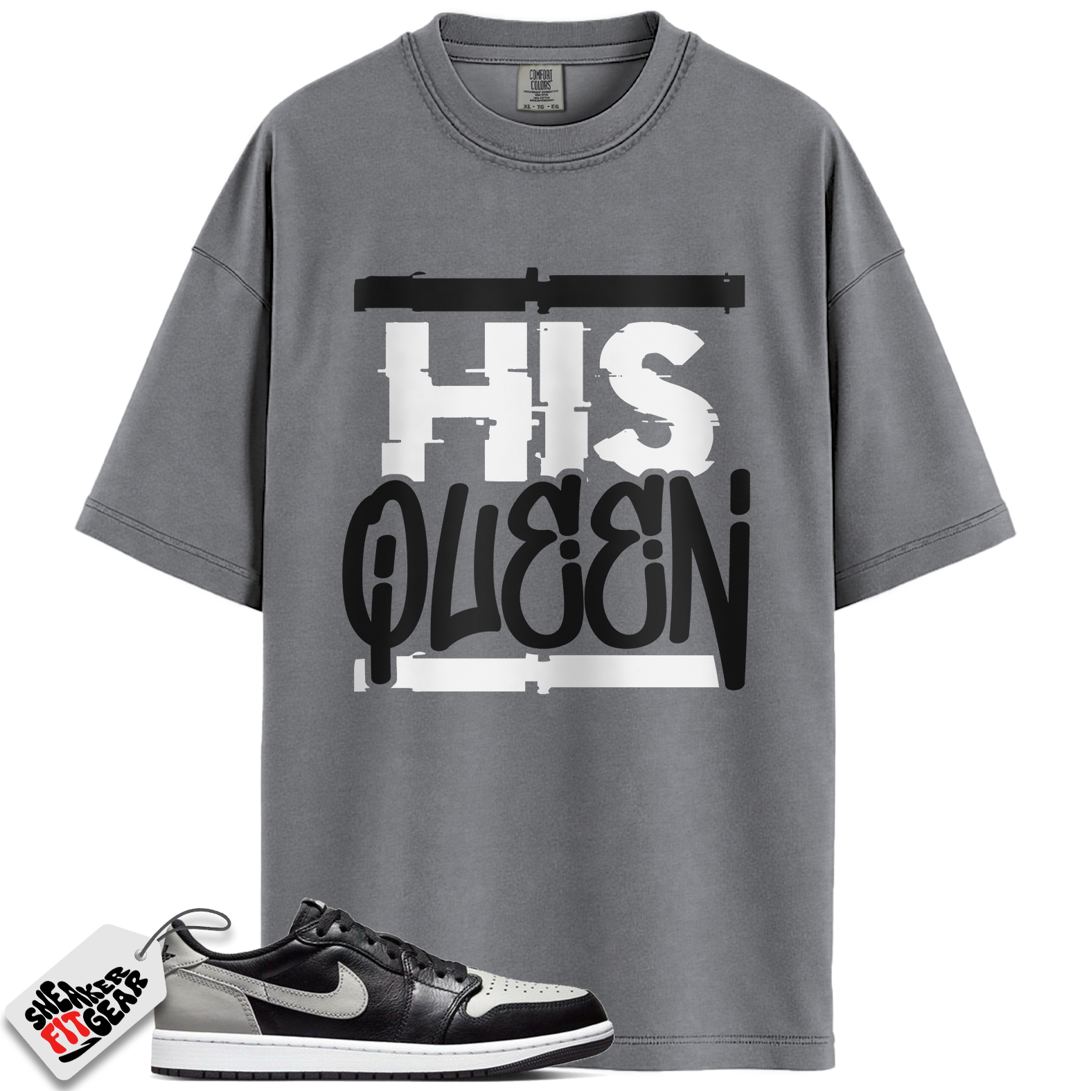Jordan 1 Retro Low OG Shadow (2024) Match Shirts, His Queen To Match  Jordan 1 Retro Low OG Shadow (2024)