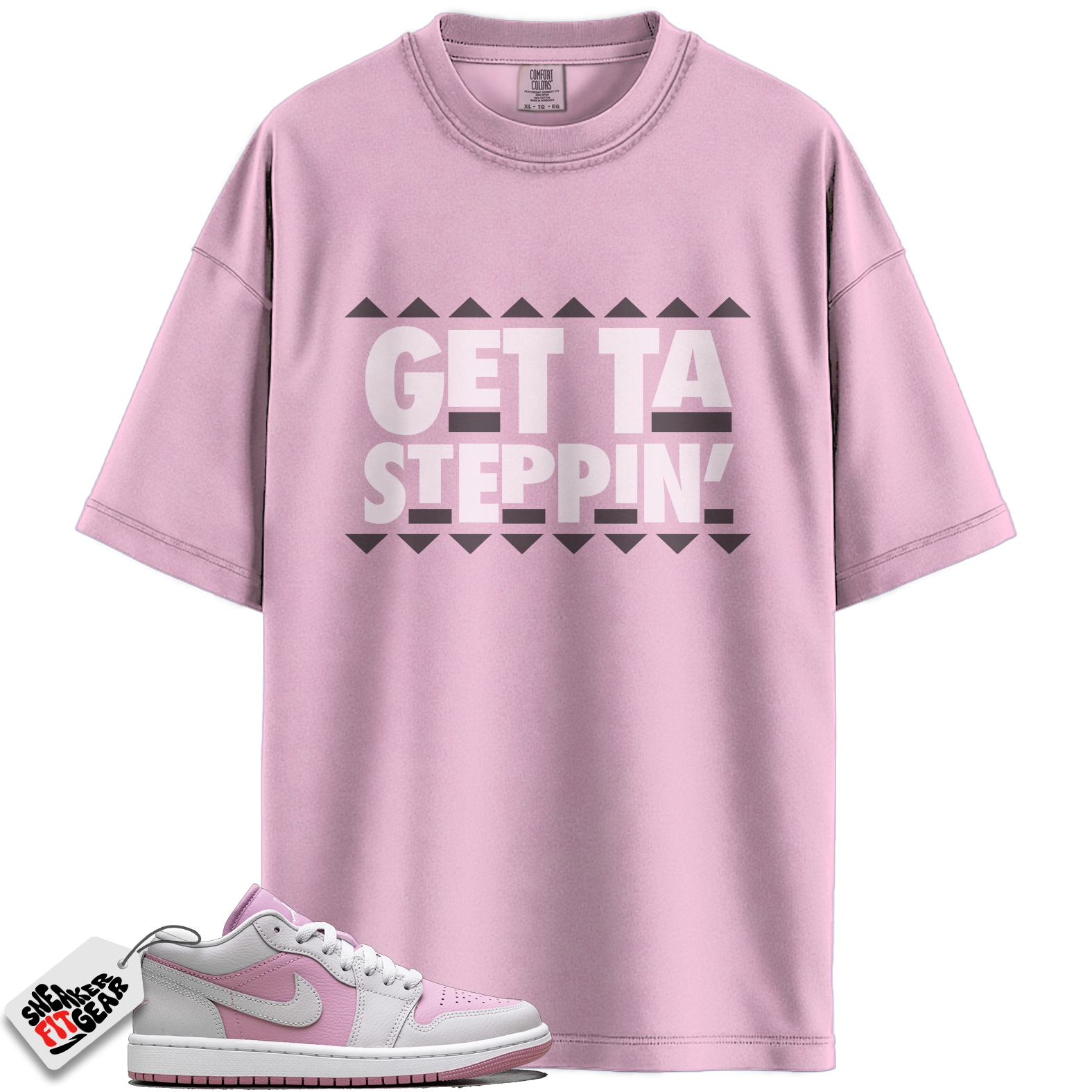 Women's Jordan 1 Low Orchid Neutral Grey Match Shirts, Getta Steppin To Match Women's Jordan 1 Low Orchid Neutral Grey