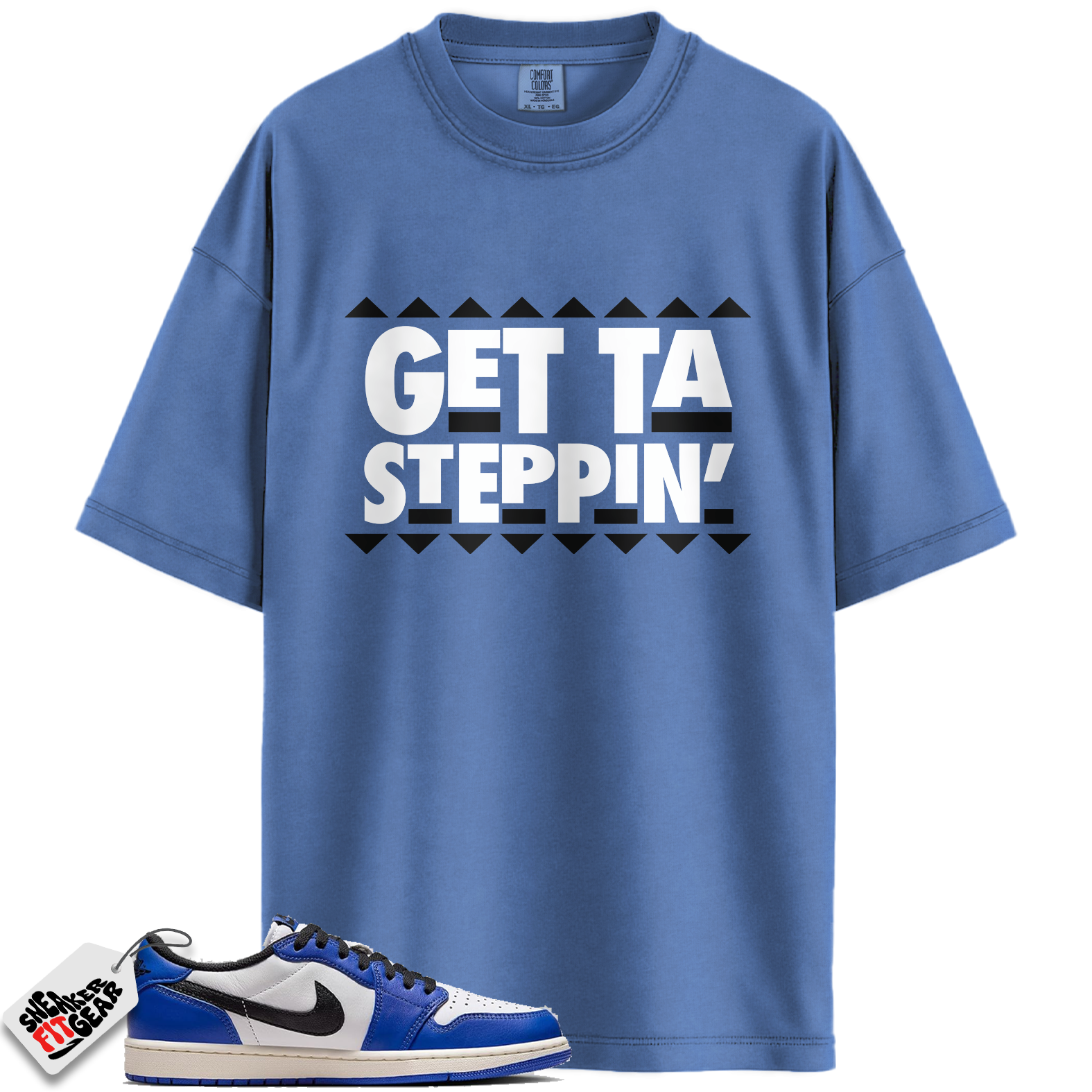 Jordan 1 Low Game Royal Style Match Shirts, Getta Steppin To Match Jordan 1 Low Game Royal Style