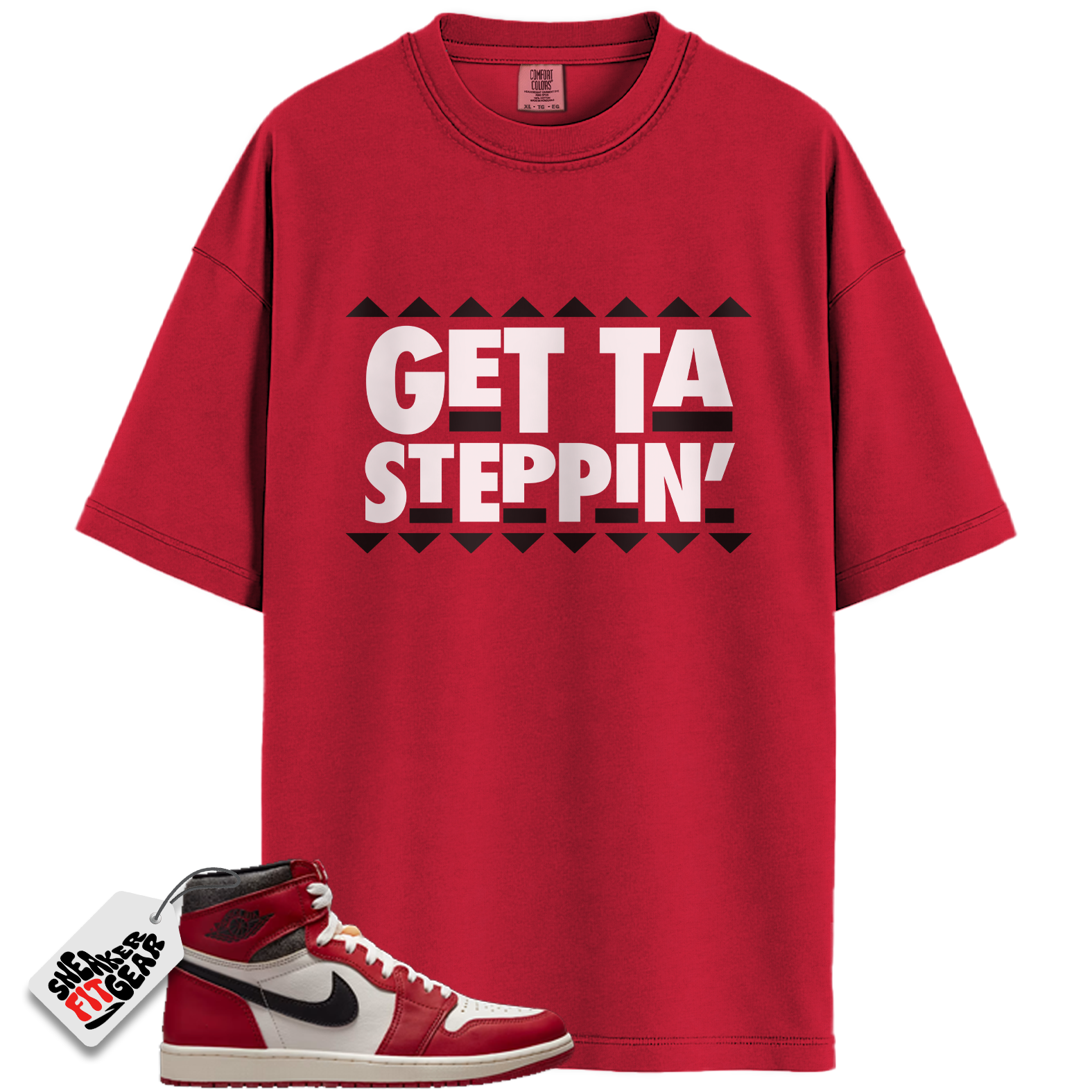 Chicago Jordan 1s Lost and Found Match Shirts, Getta Steppin To Match Chicago Jordan 1s Lost and Found
