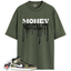 Jordan 1 Mid Black White Olive Match Shirts, Money Mentality To Match Jordan 1 Mid Black White Olive