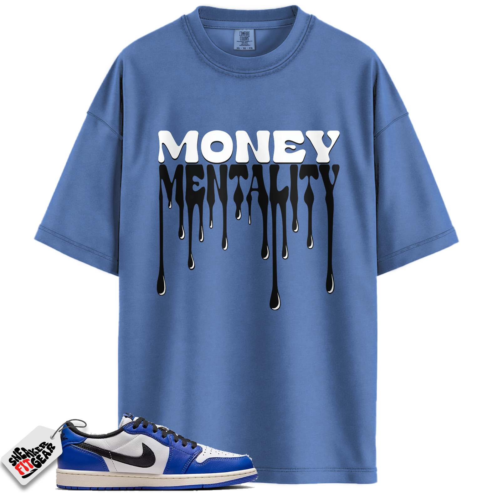 Jordan 1 Low Game Royal Style Match Shirts, Money Mentality To Match Jordan 1 Low Game Royal Style