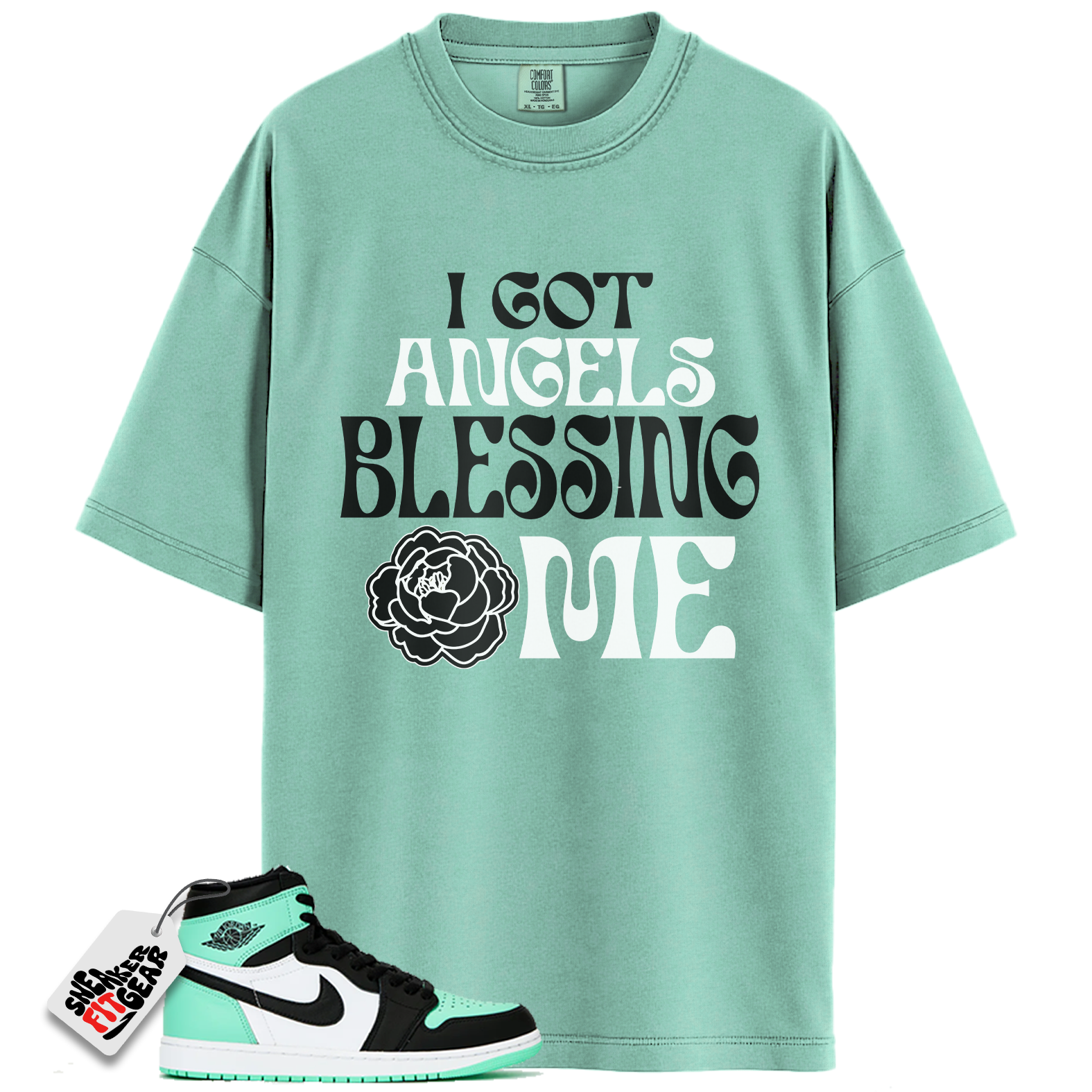 Jordan 1 Retro High OG Green Glow Match Shirts, Angels To Match  Jordan 1 Retro High OG Green Glow