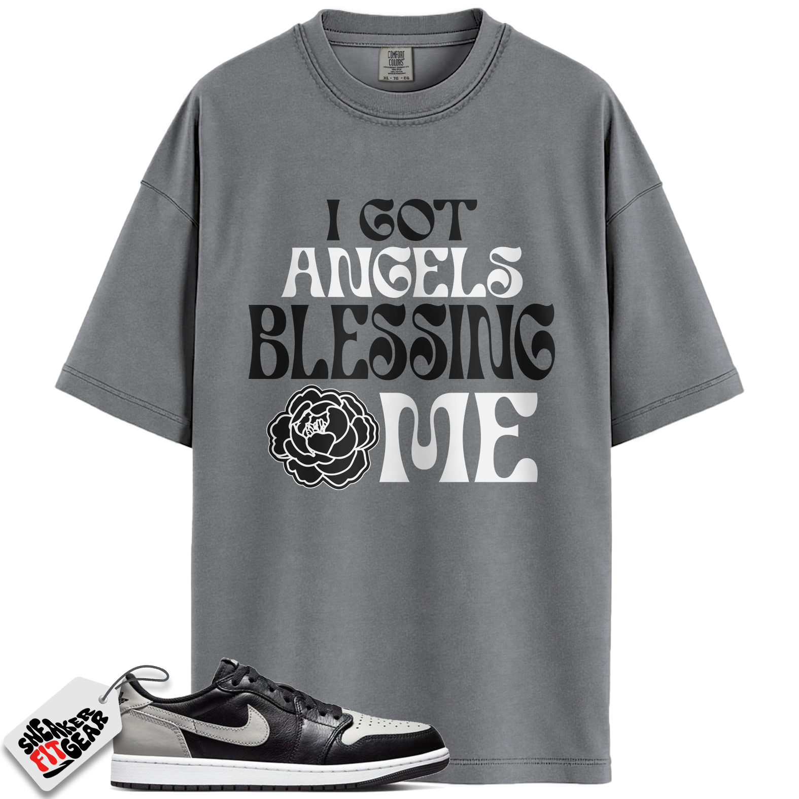 Jordan 1 Retro Low OG Shadow (2024) Match Shirts, Angels To Match  Jordan 1 Retro Low OG Shadow (2024)