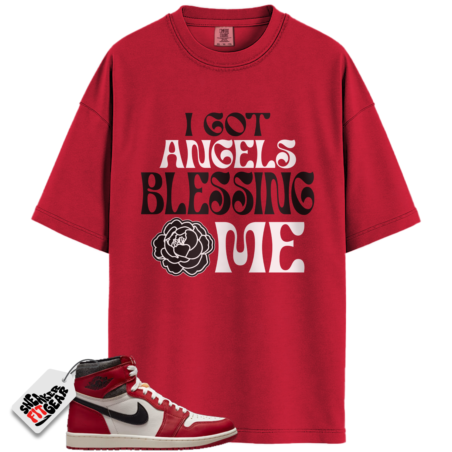 Chicago Jordan 1s Lost and Found Match Shirts, Angels To Match Chicago Jordan 1s Lost and Found