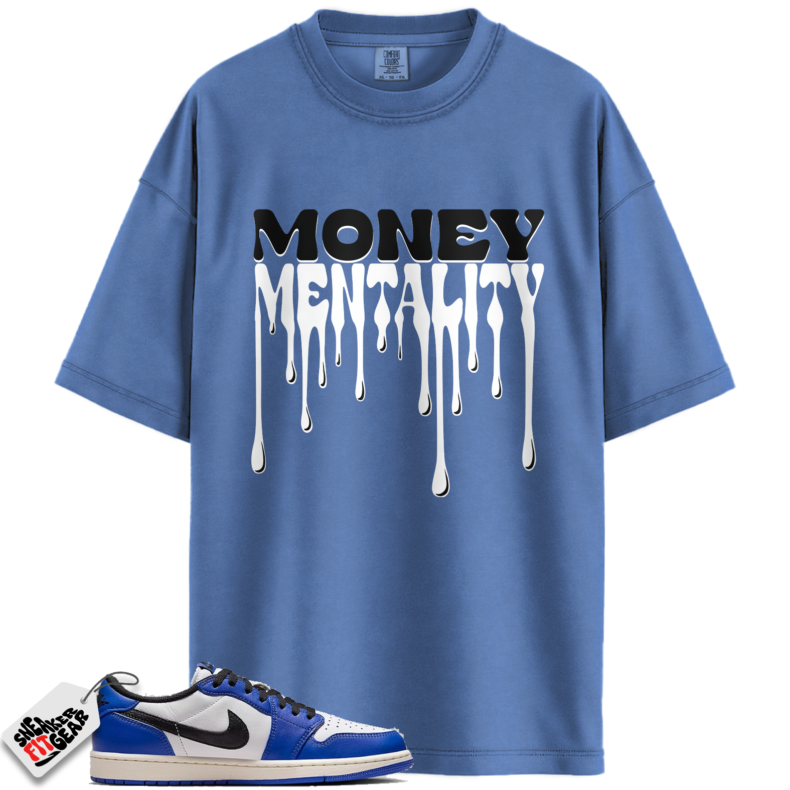 Jordan 1 Low Game Royal Style Match Shirts, Money Mentality To Match Jordan 1 Low Game Royal Style Main image